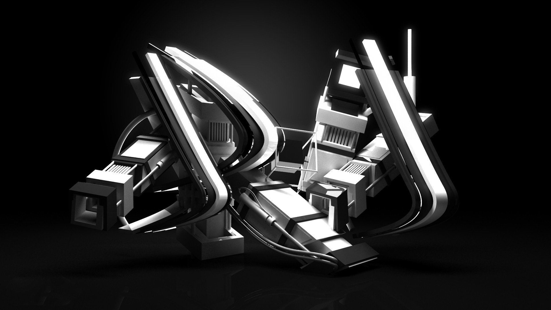 Серебряная 3Д структура