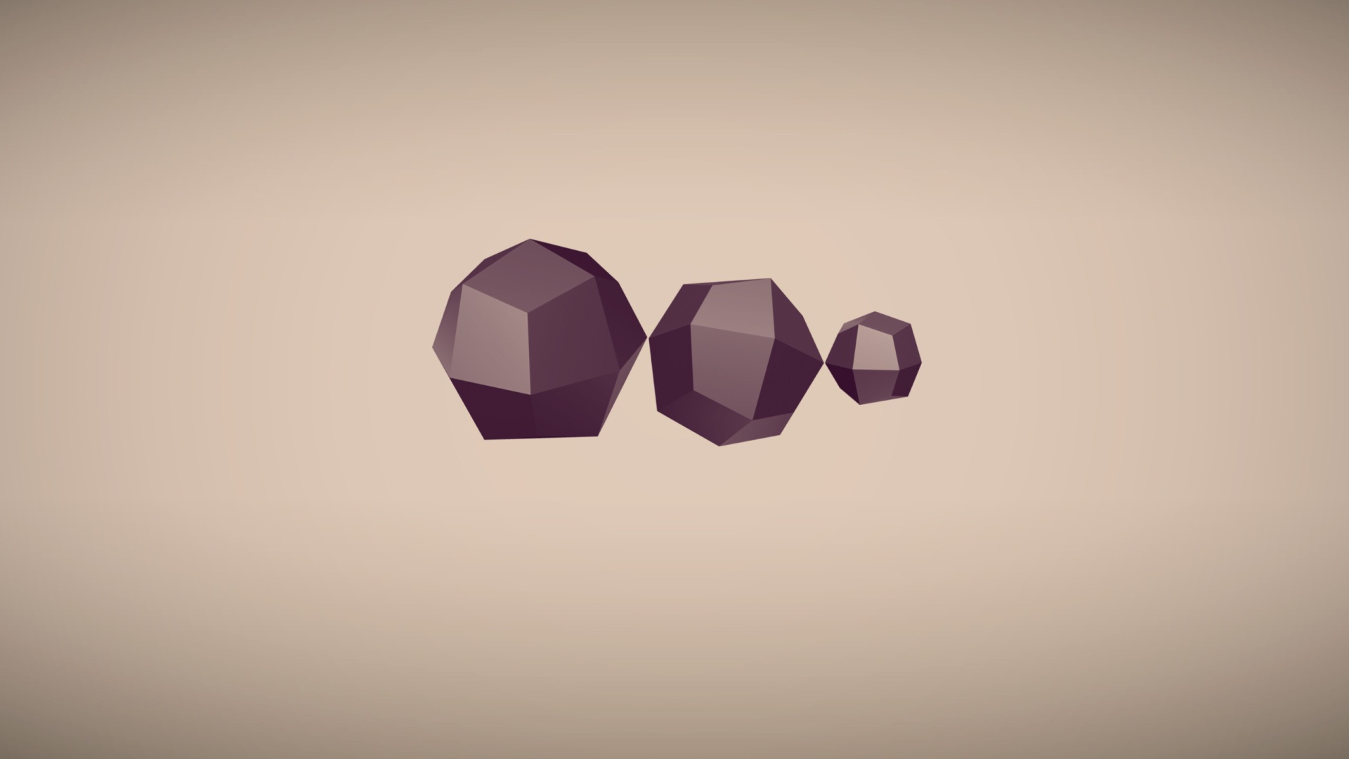 Три черных многогранника