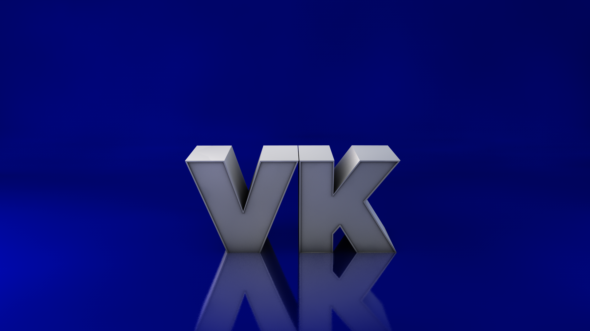 Белые буквы ВК, 3Д модель