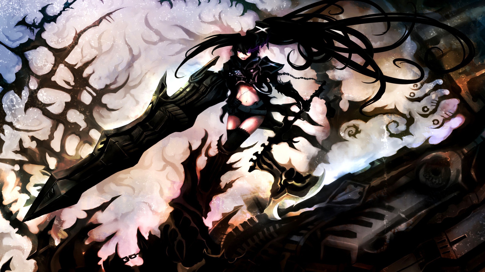 Девушка аниме Insane Black Rock Shooter