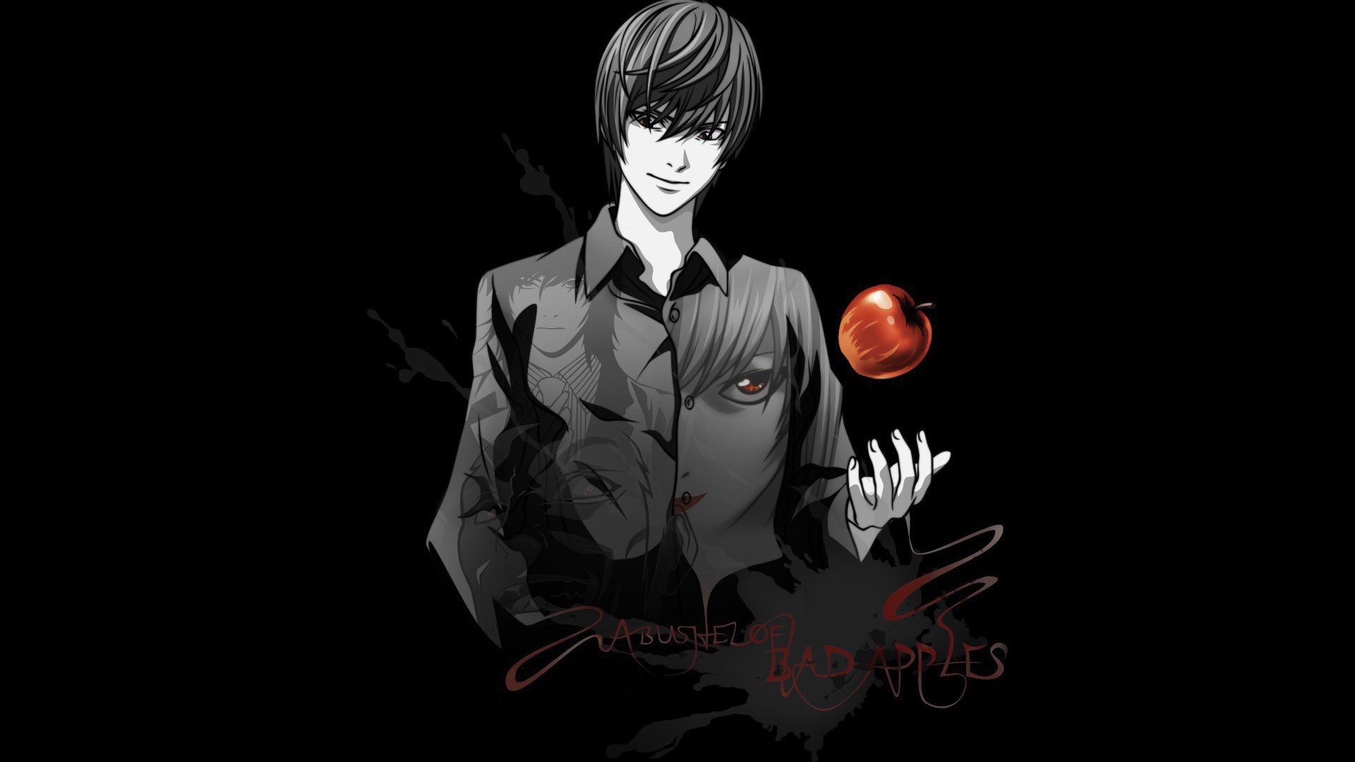 Apple on hand Man anime Death Note