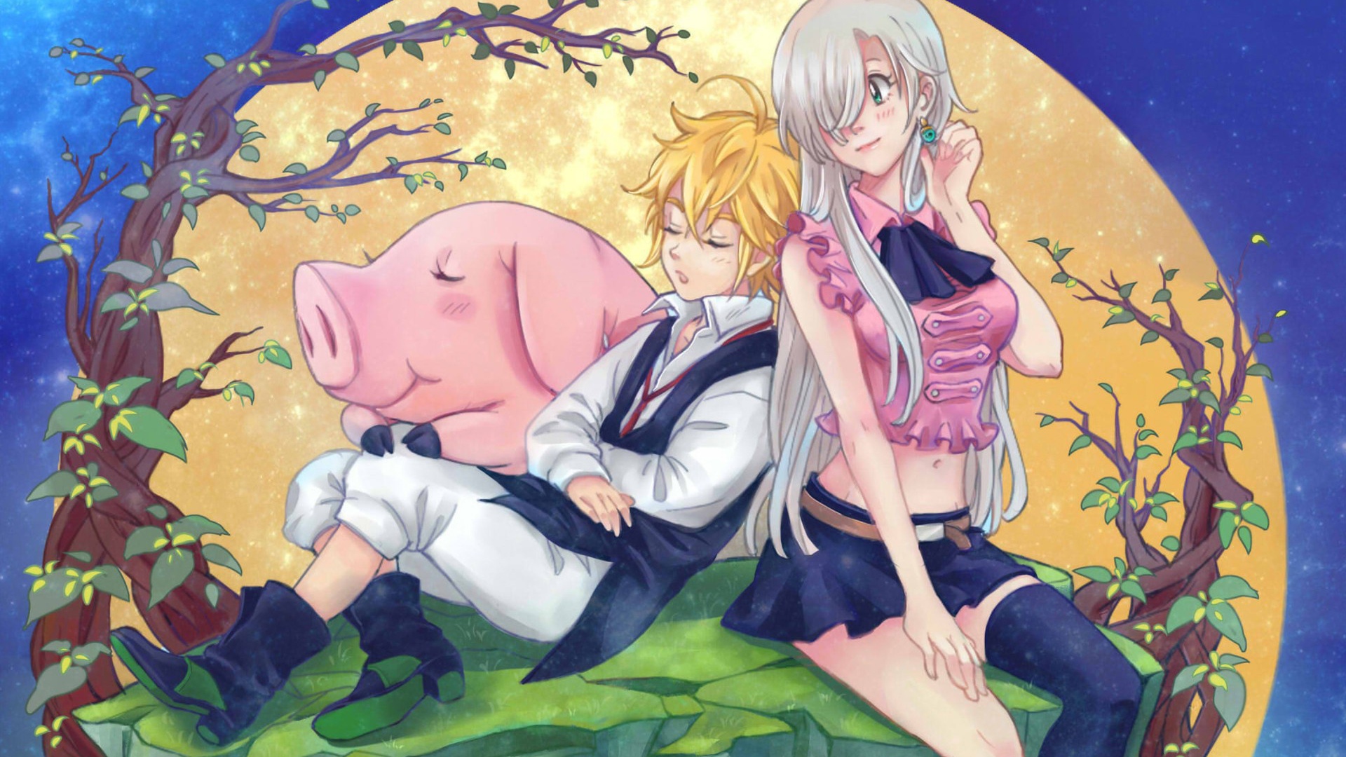 Парень и девушка из аниме Nanatsu no Taizai