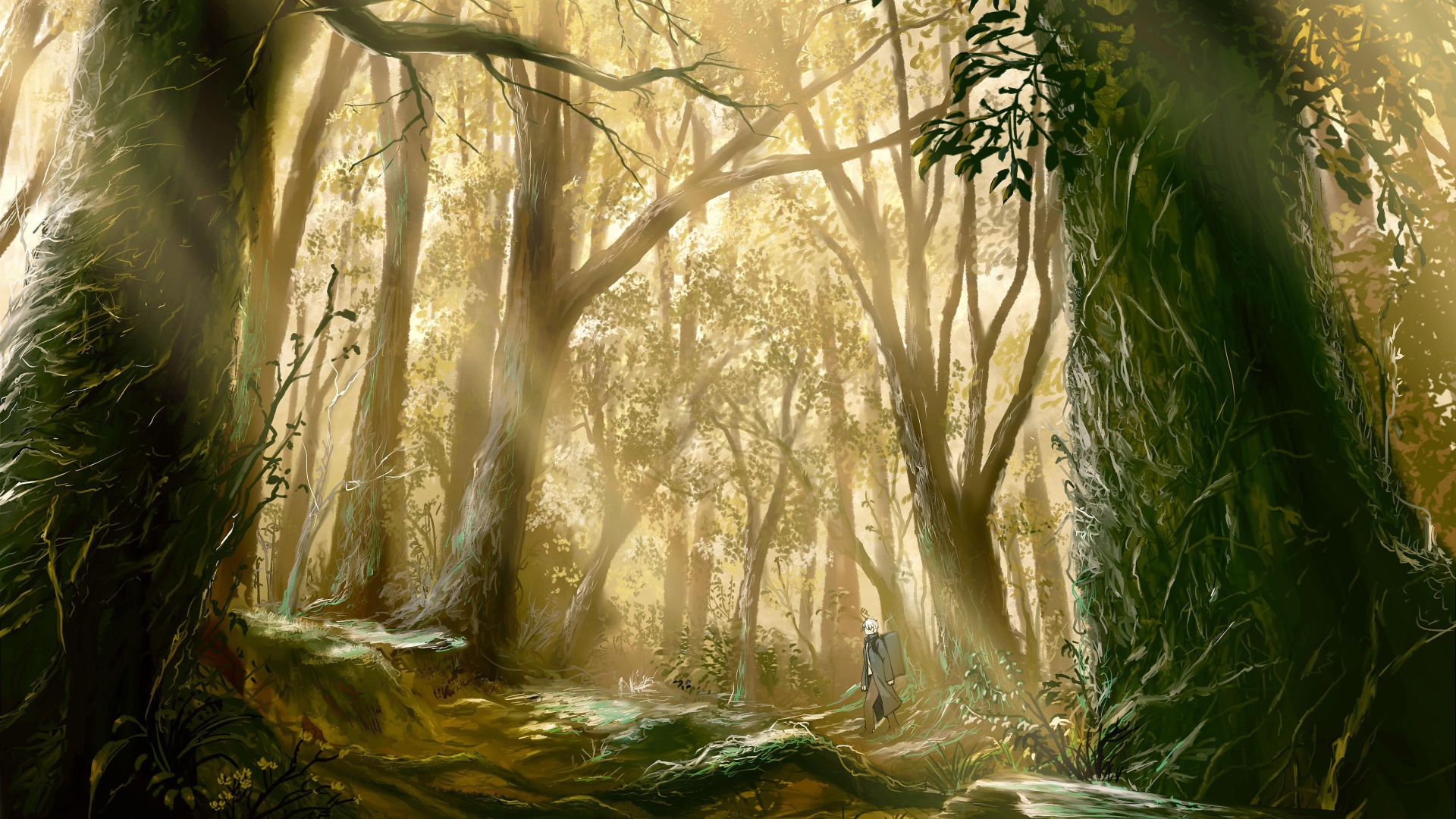 Светлый лес в аниме Мастер Муси