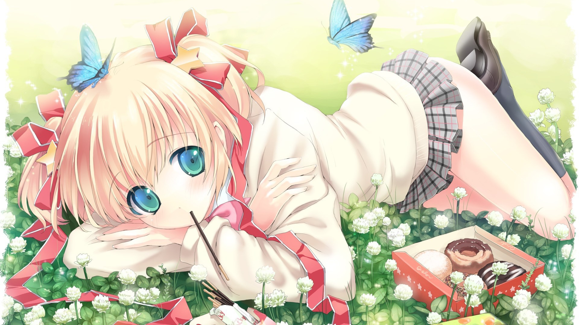 Милая девочка аниме Маленькие проказники