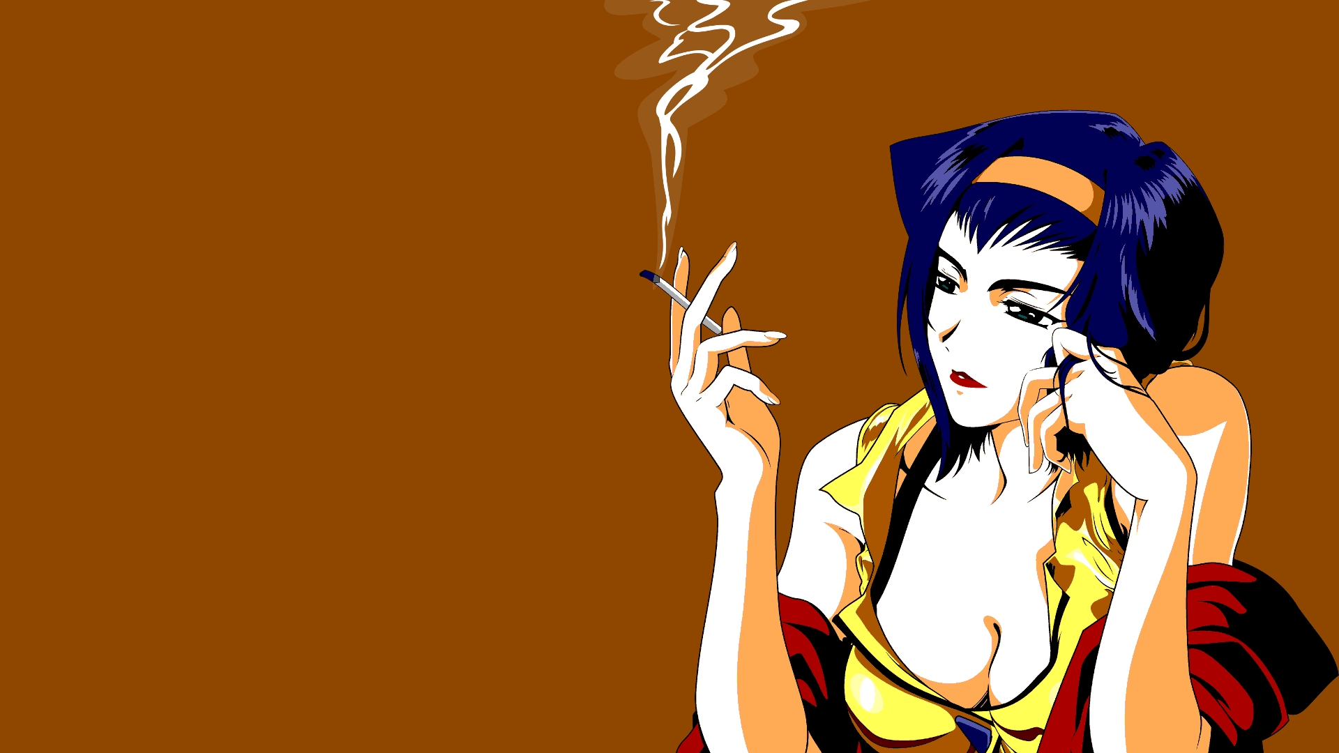 Девушка с сигаретой в аниме Ковбой Бибоп