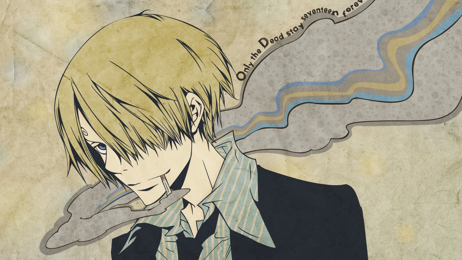 Санджи курит и думает, аниме Большой куш