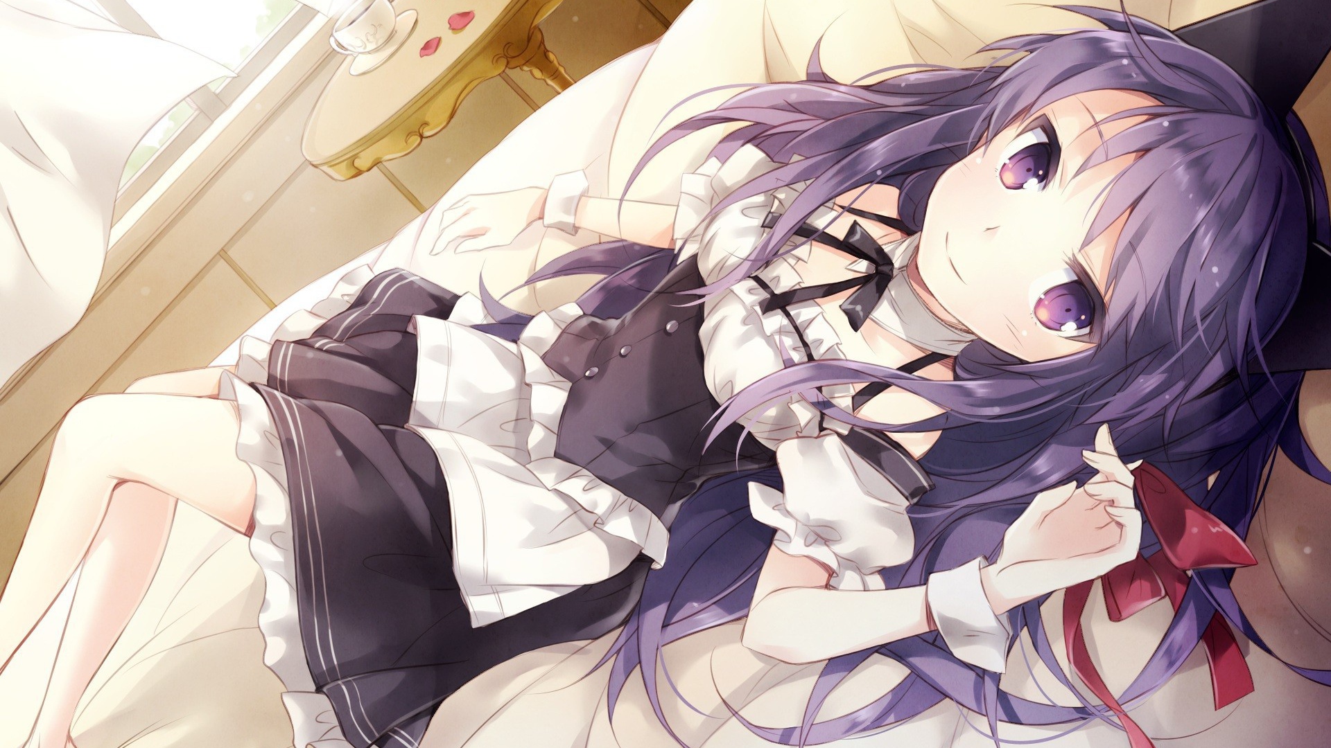 Милая девочка аниме Связанные небом