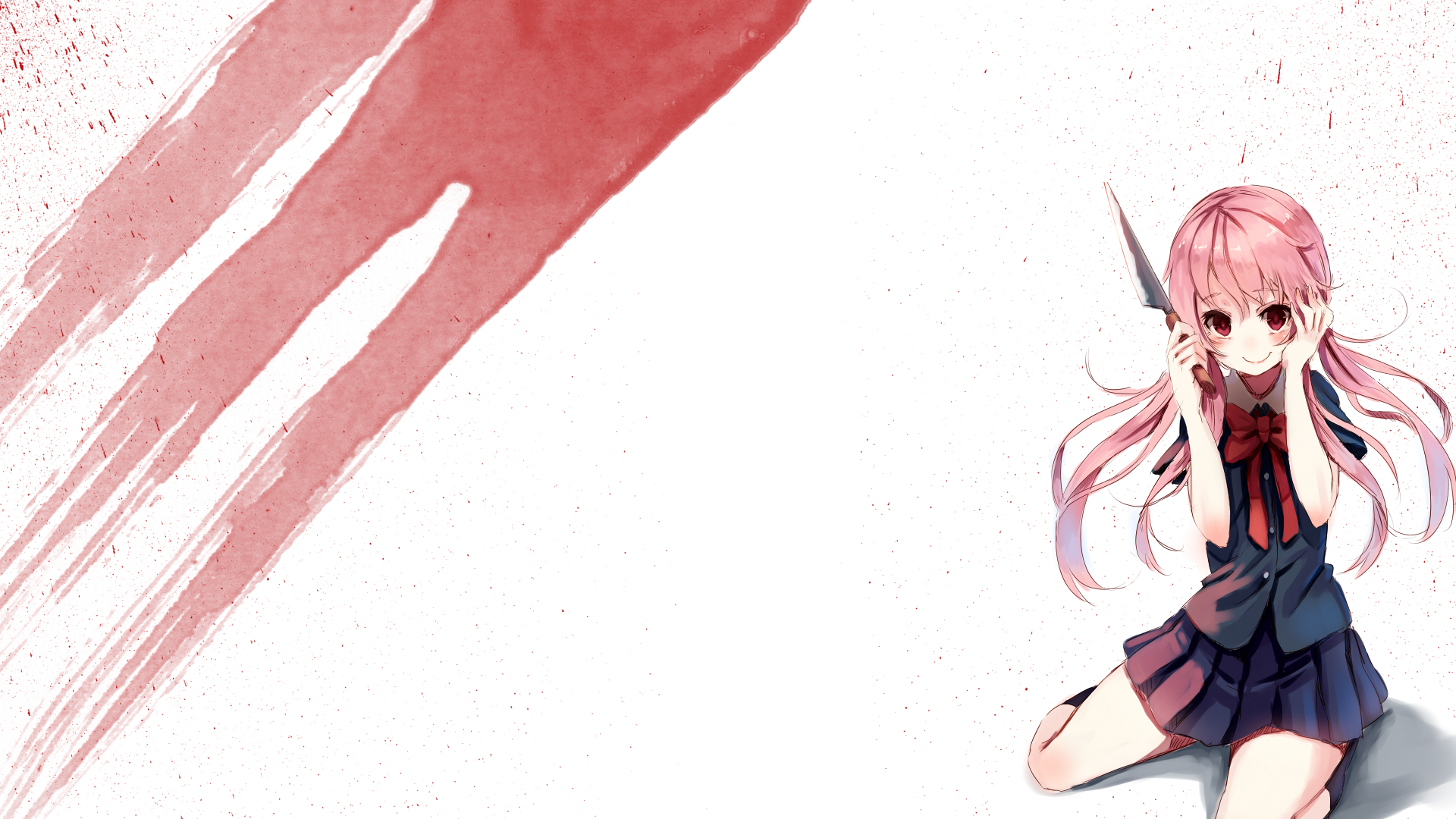 Девушка Мирая Никки с ножом, аниме