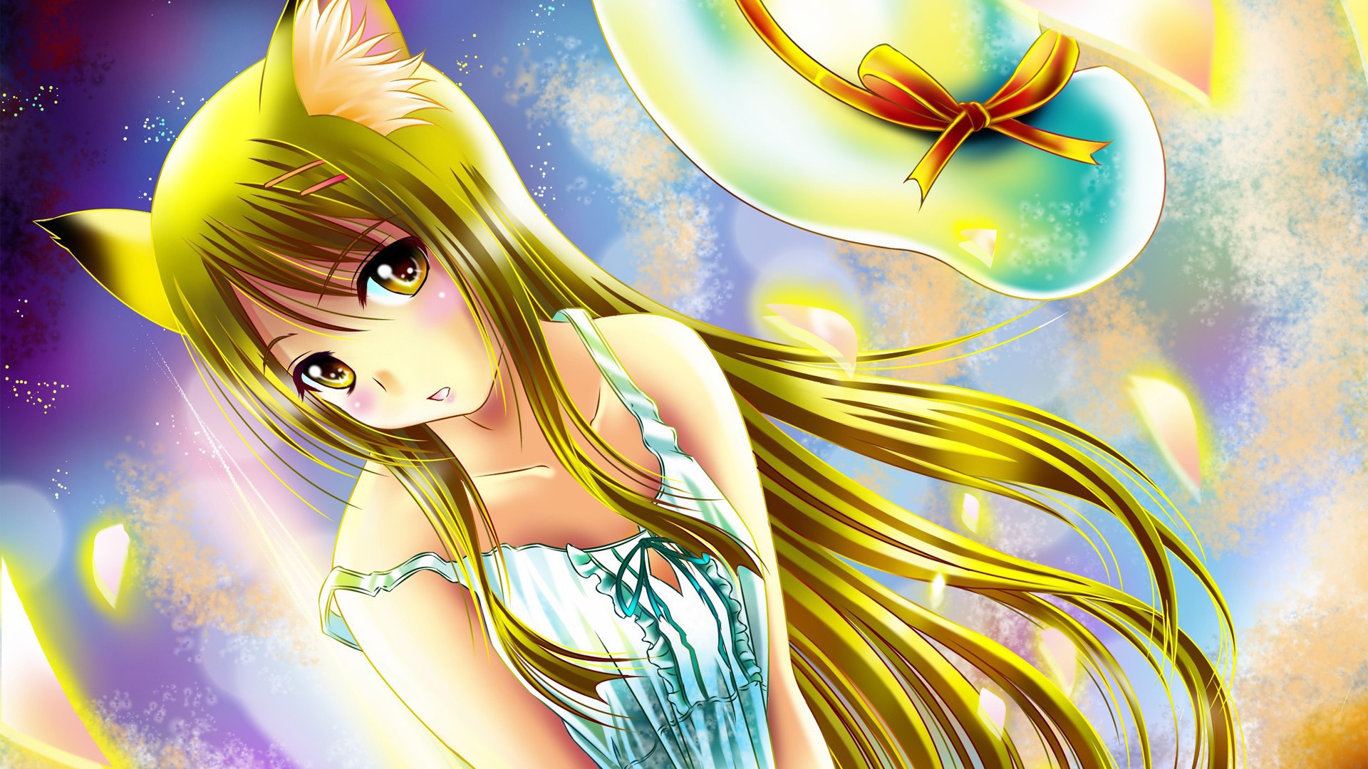 Девушка с желтыми волосами, аниме Кэмономими