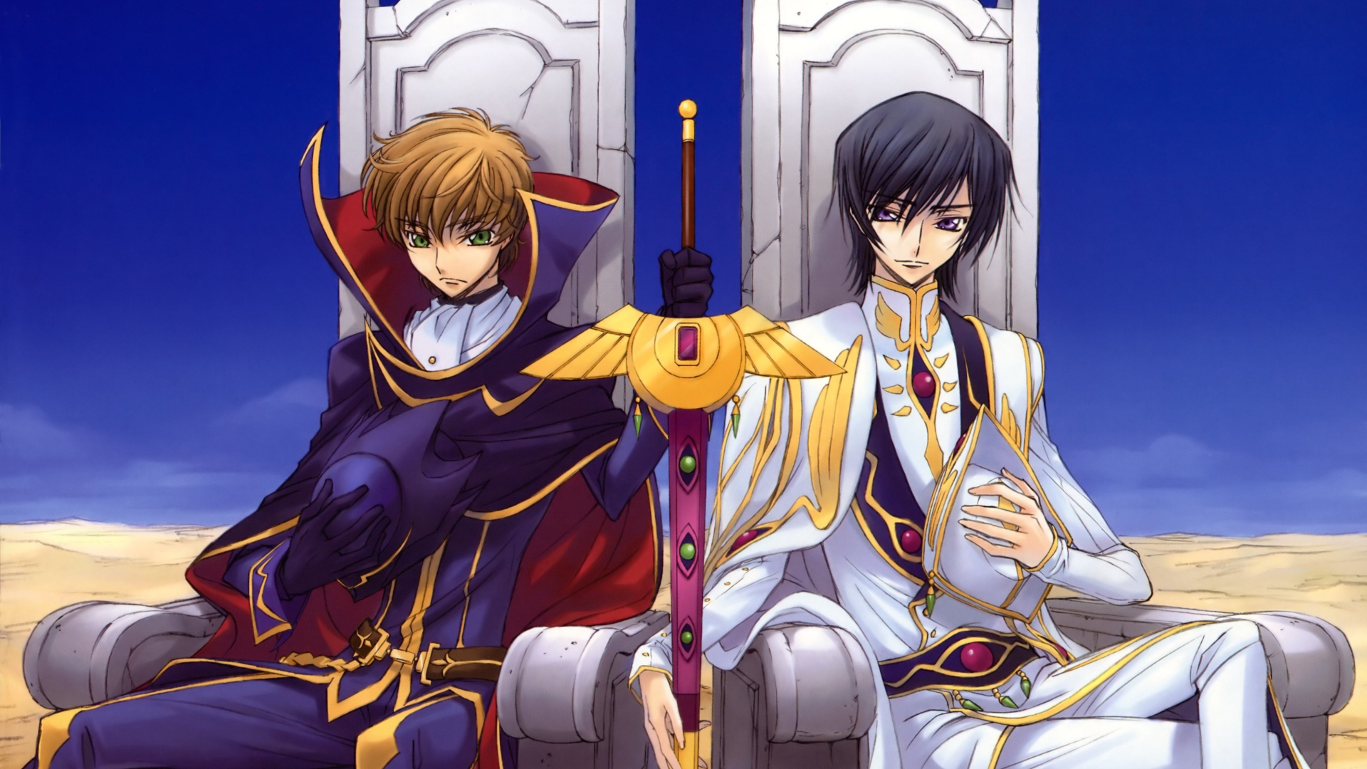 Два персонажа аниме на тронах, Код Гиас
