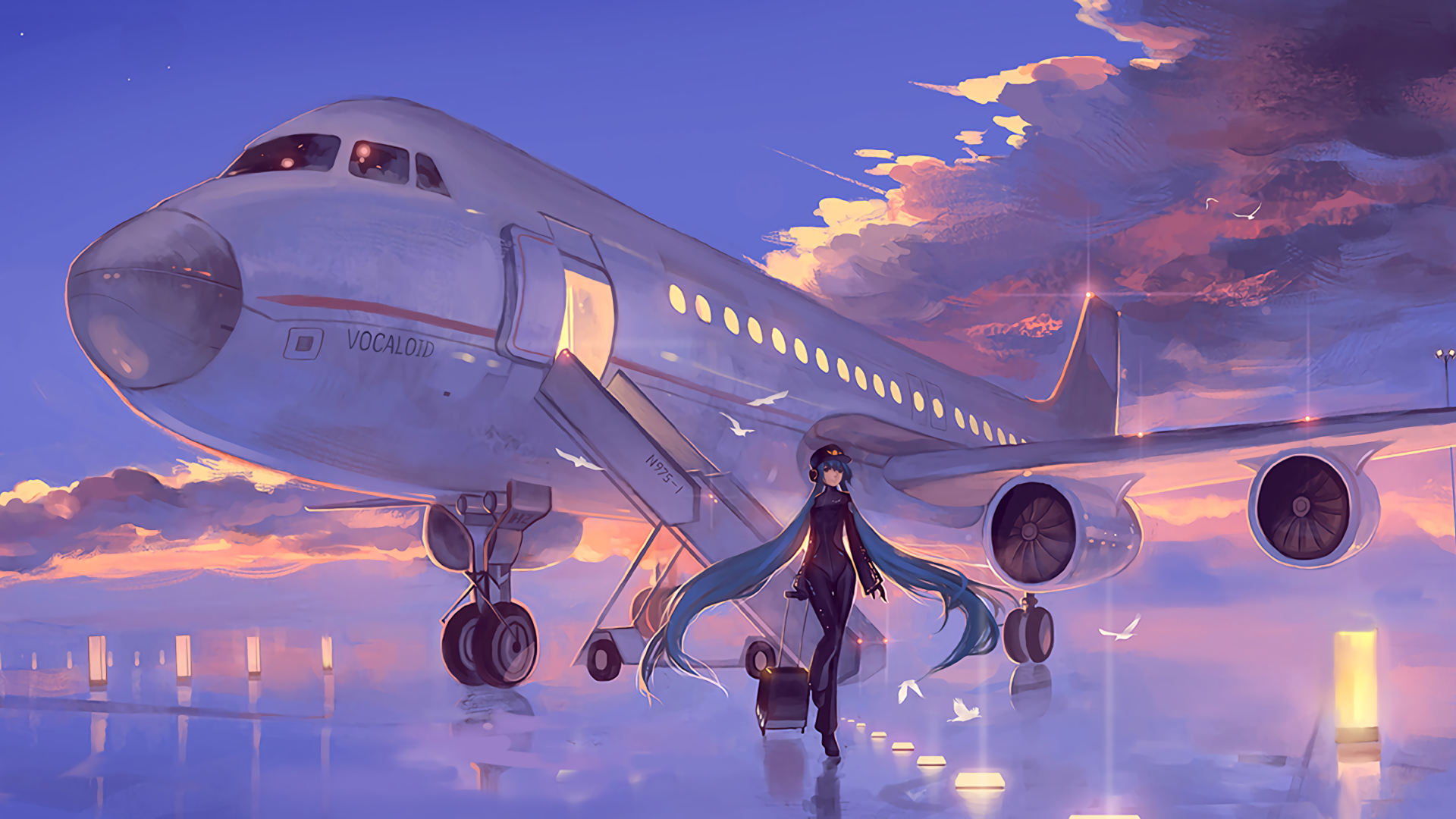 Вокалоид Hatsune Miku вышла из самолета