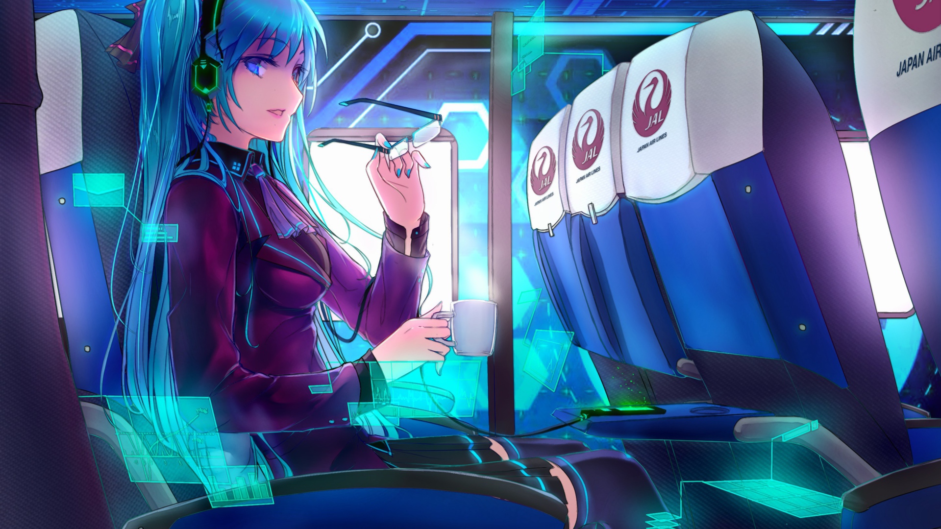 Вокалоид в салоне самолета, аниме Hatsune Miku