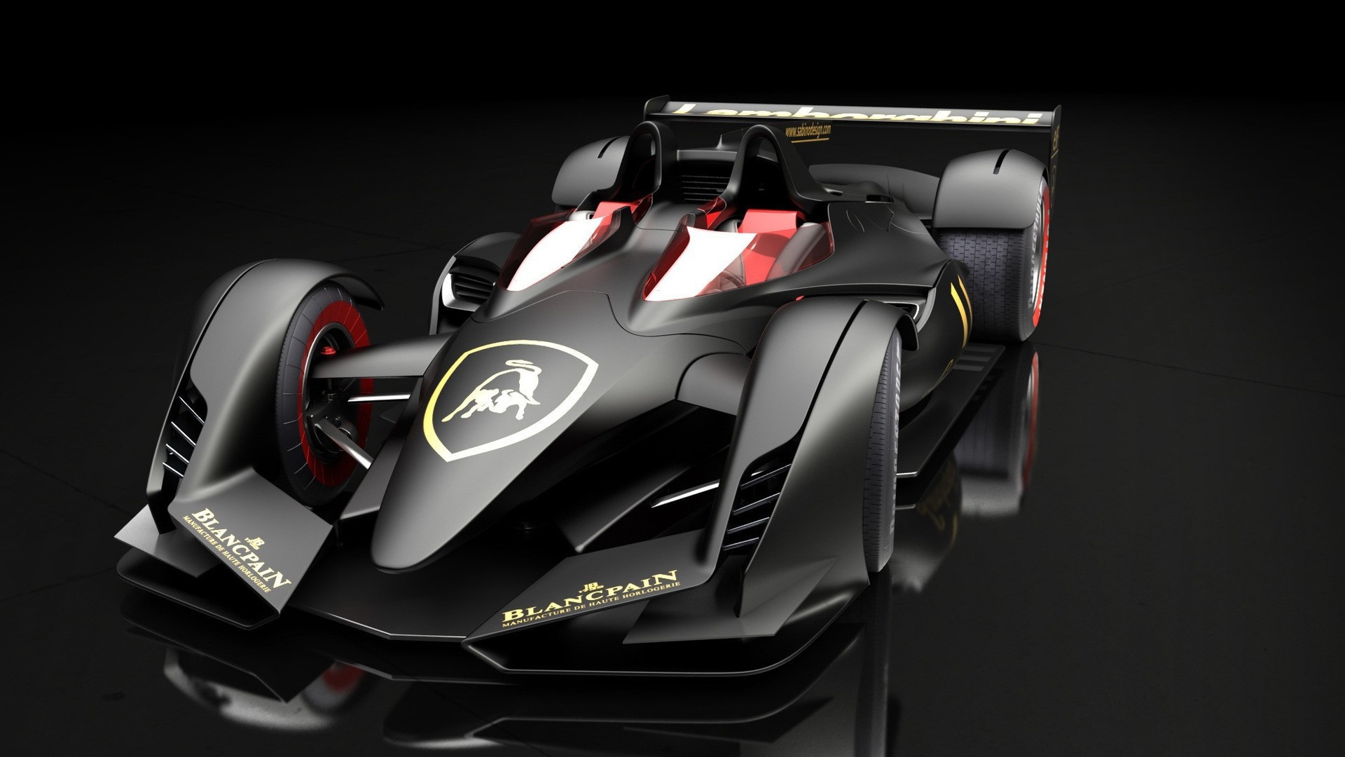 Черный болид для гонок Формула 1
