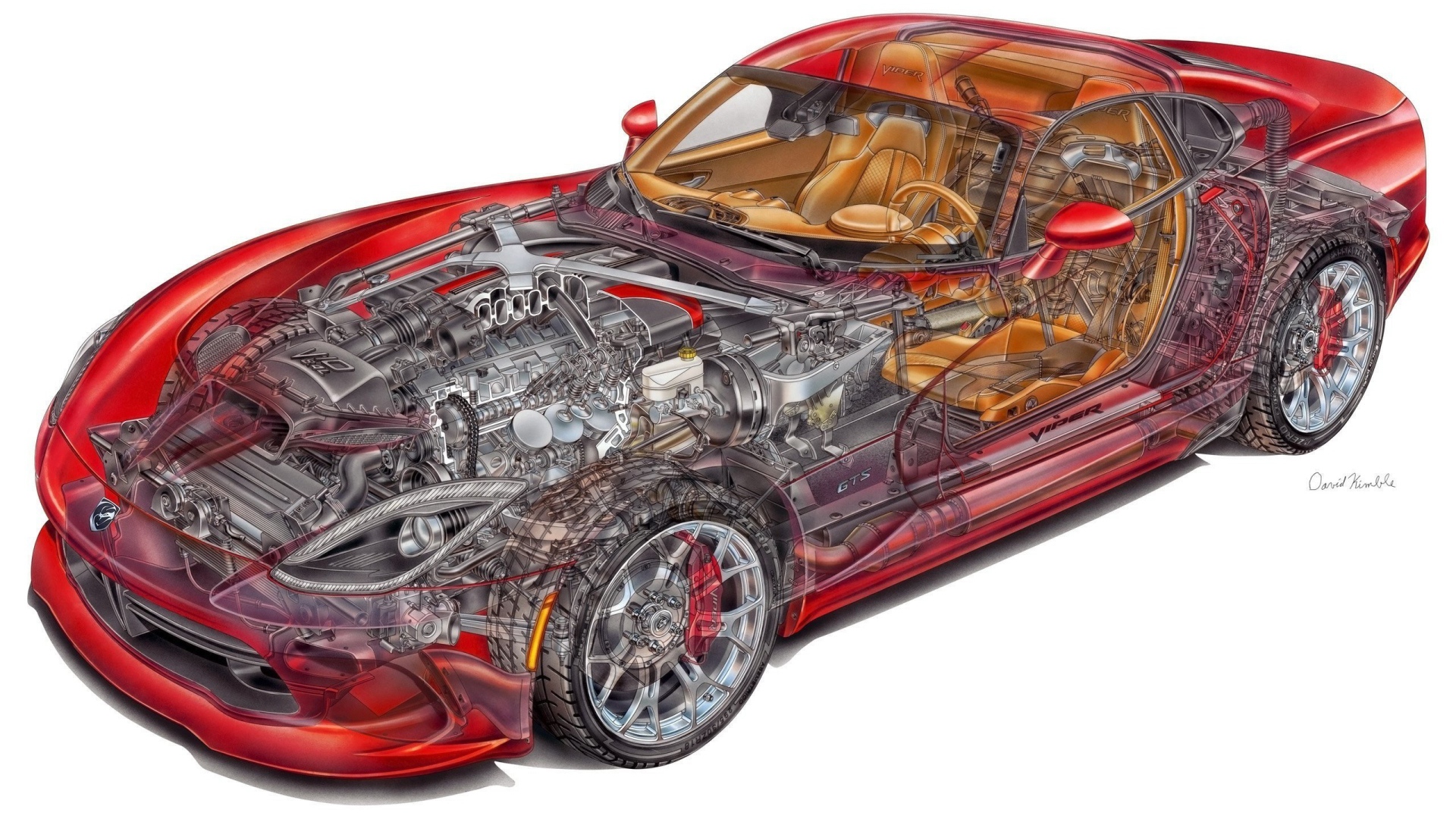 Внутреннее устройство спортивного автомобиля