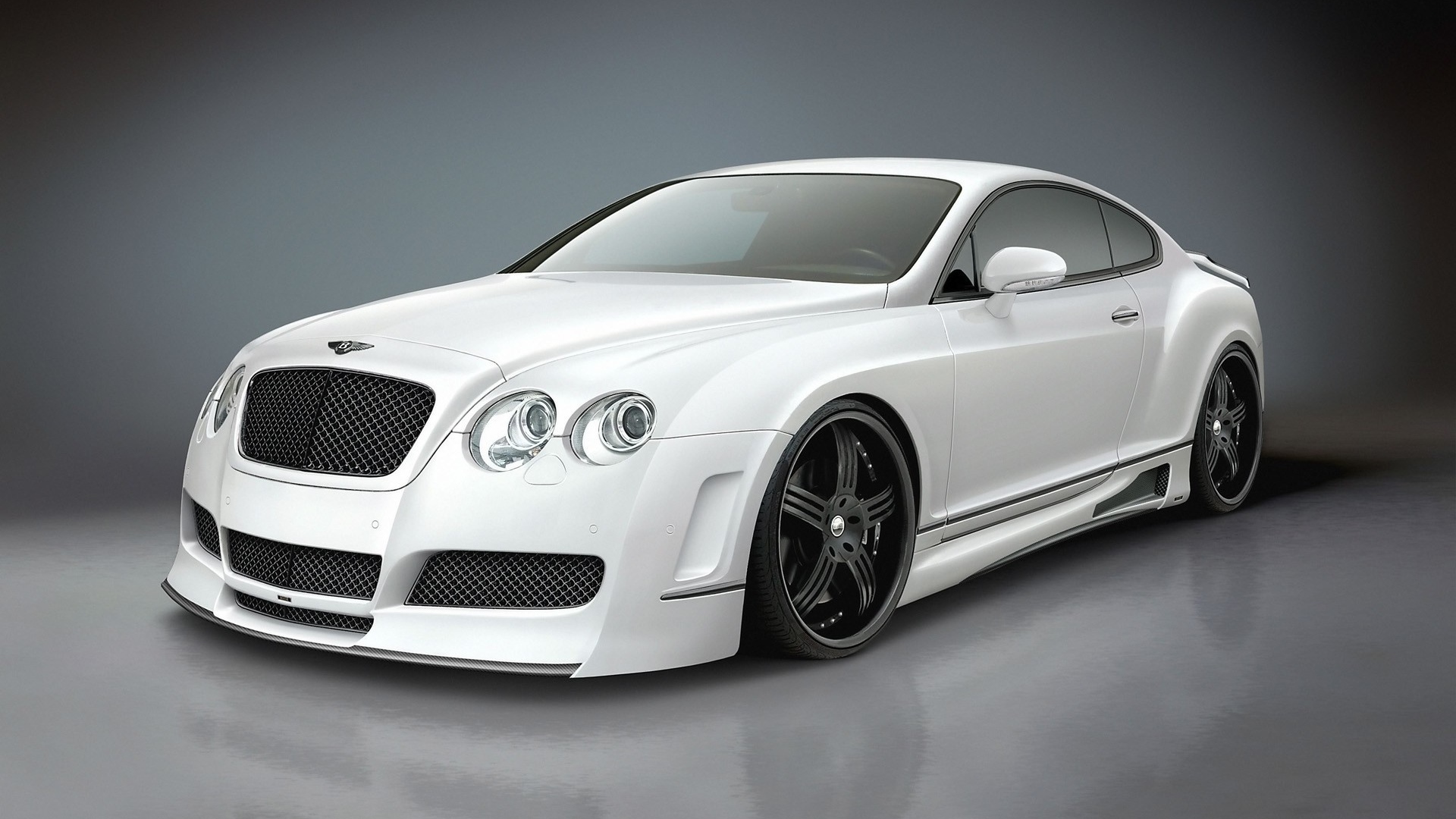 Expensive white car Bentley