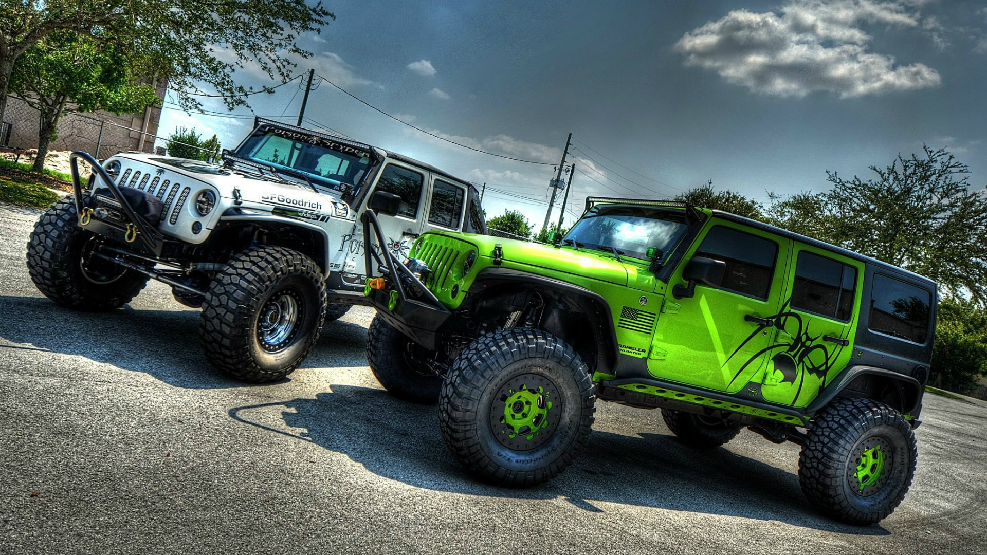 Two cars Jeep Wrangler