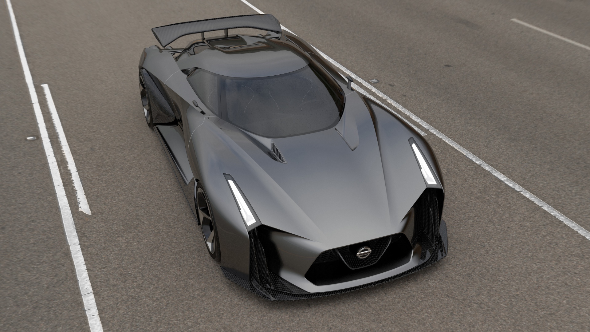 Черный суперкар Nissan Concept 2020