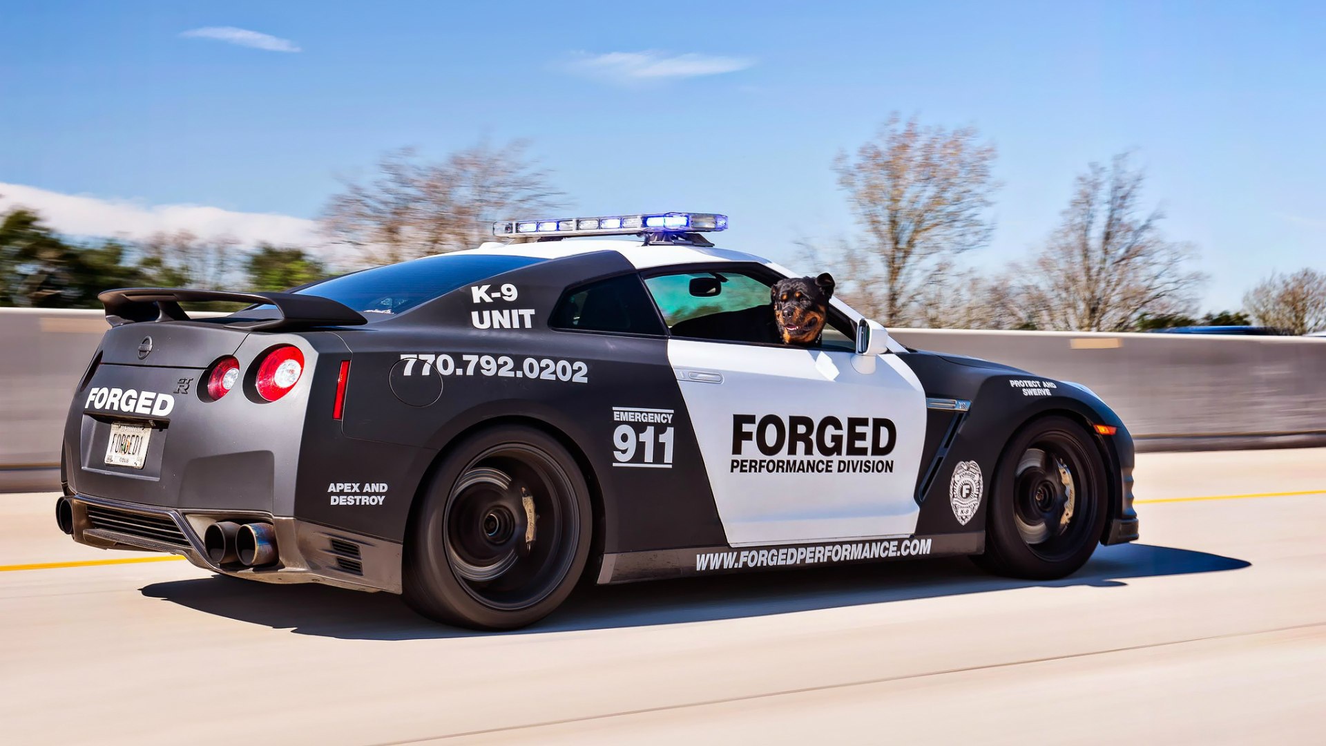 Police car Nissan GT-R