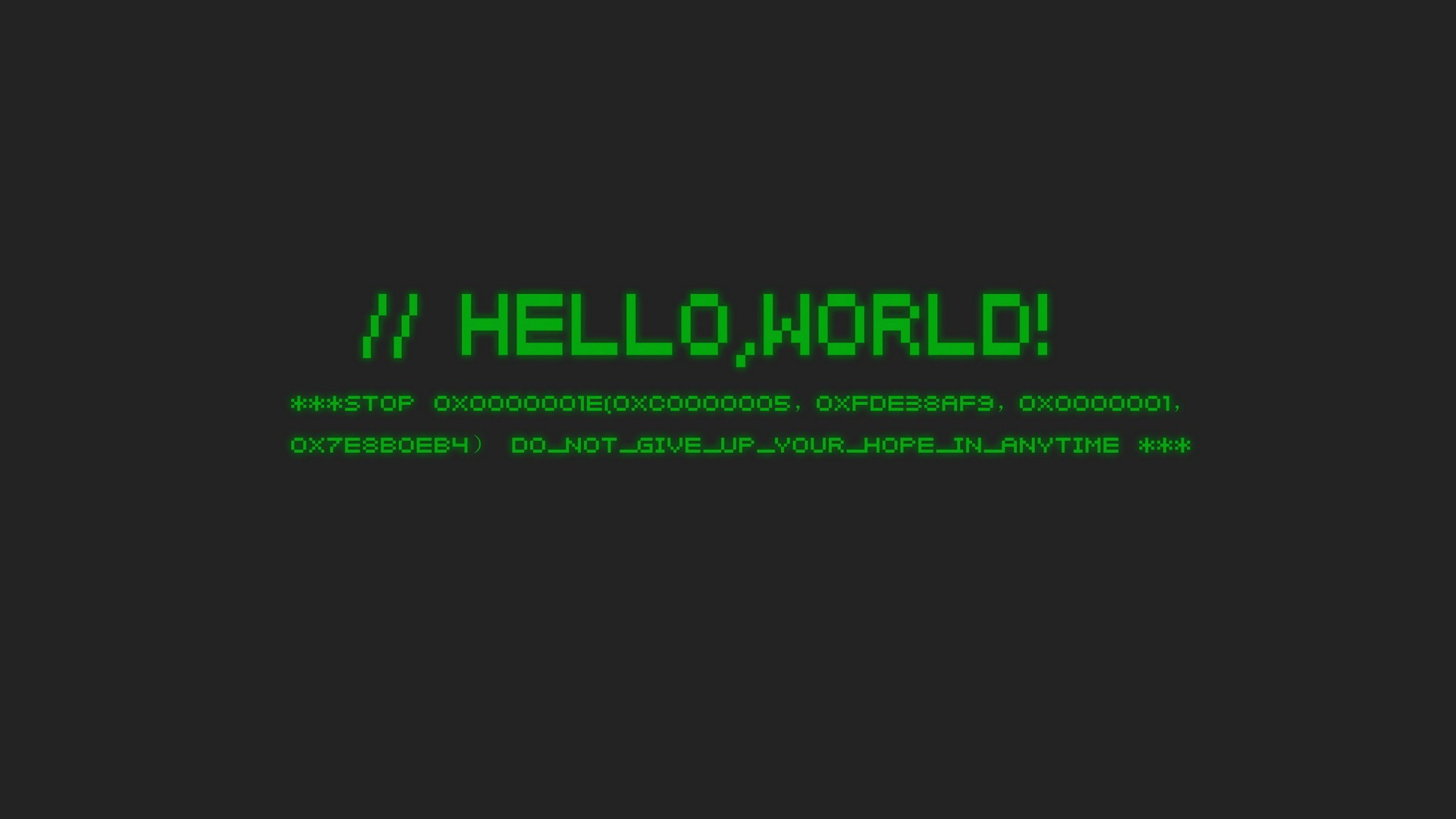 Background Ubuntu Hello World program