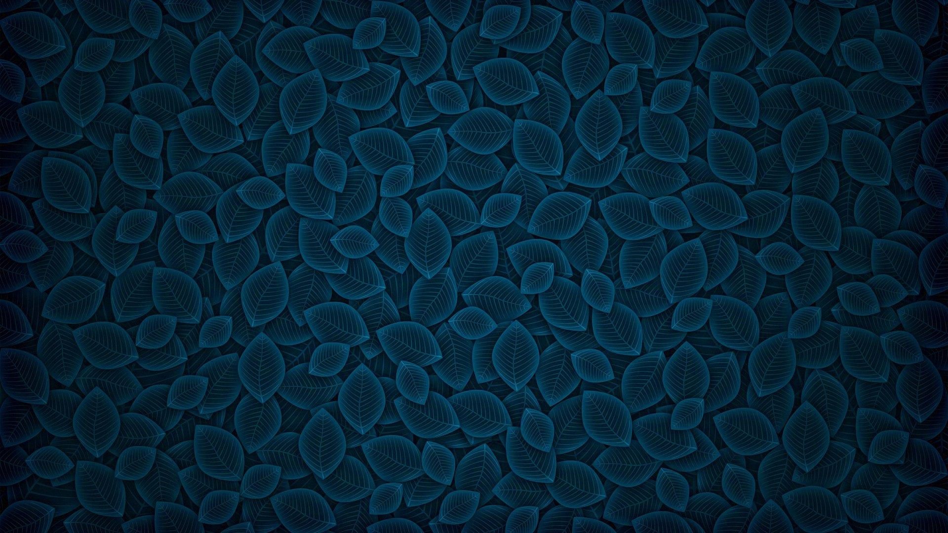 Фон из синих листьев