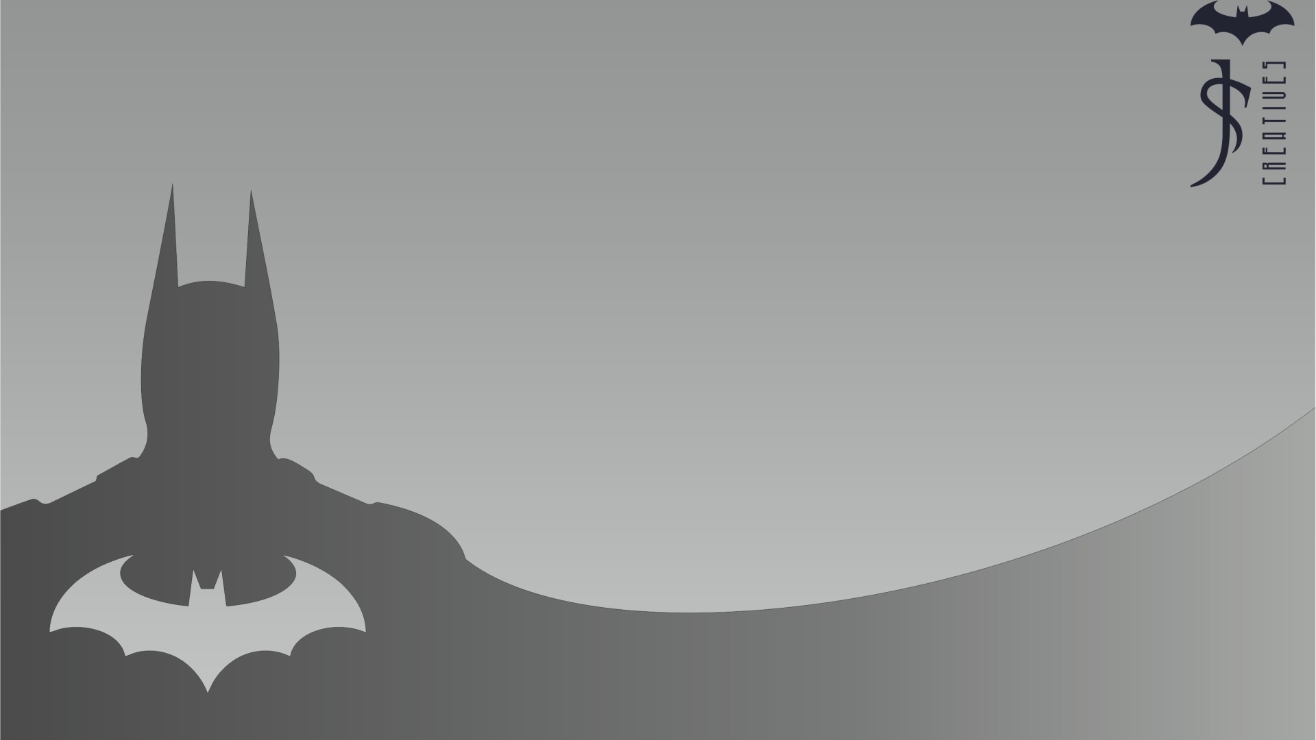 Летучая мышь и Бетман, серый фон