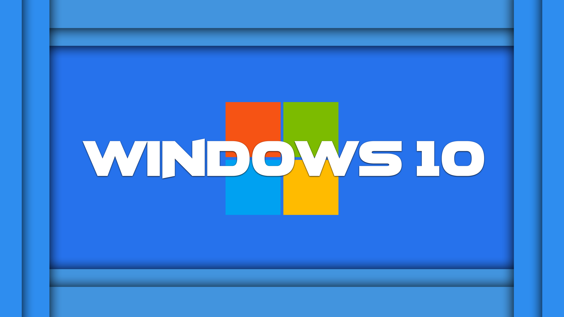 Голубой фон Windows 10 от Майкрософт