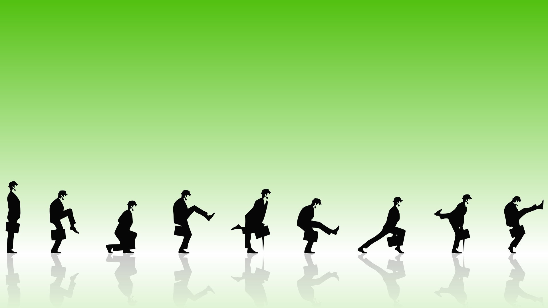 Комик группа Монти Пайтон, зеленый фон