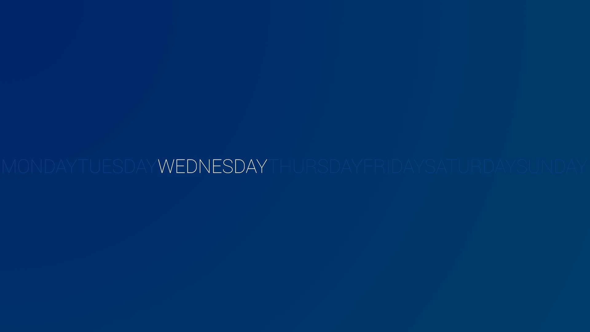 День недели среда