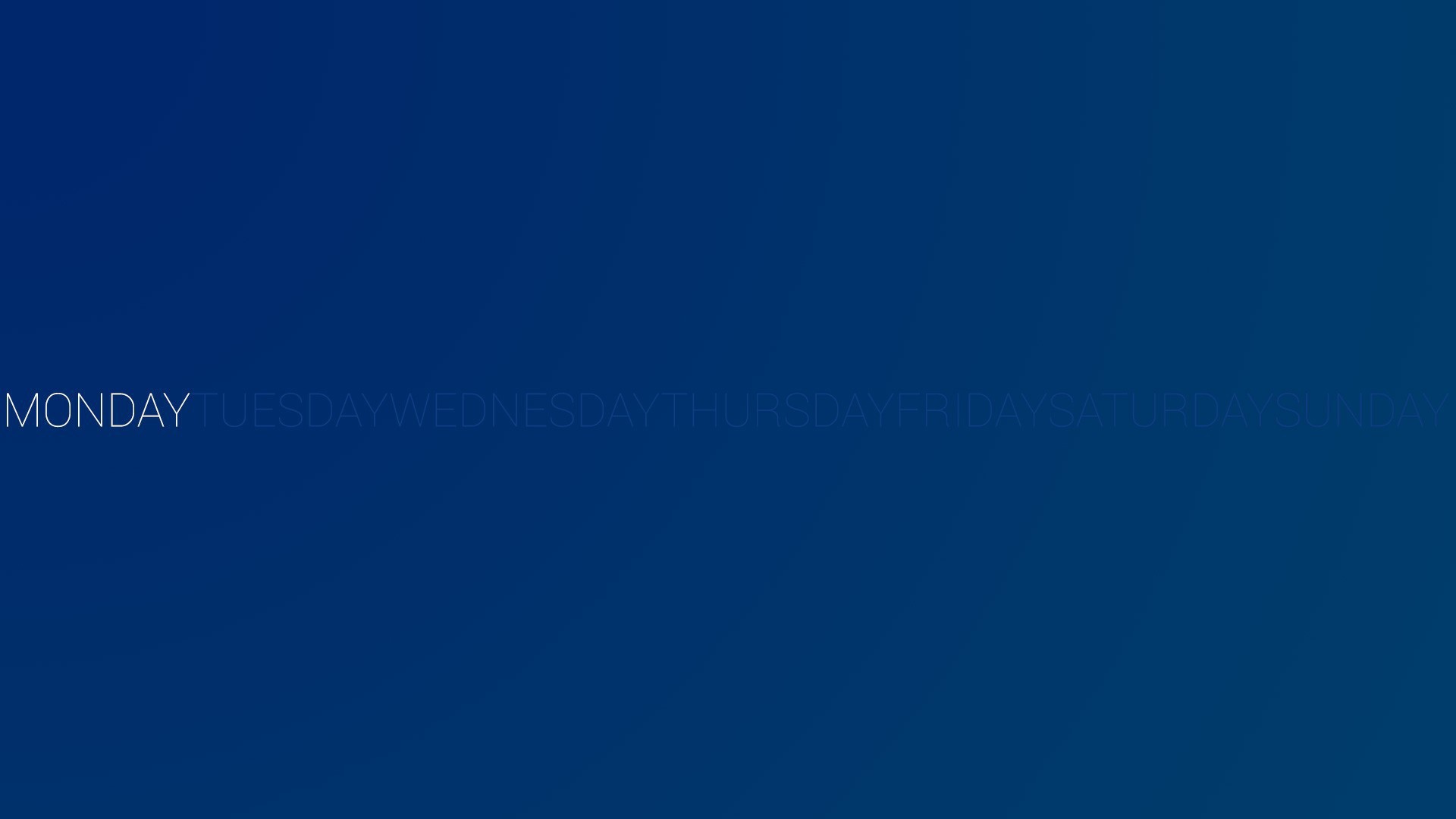 День недели понедельник