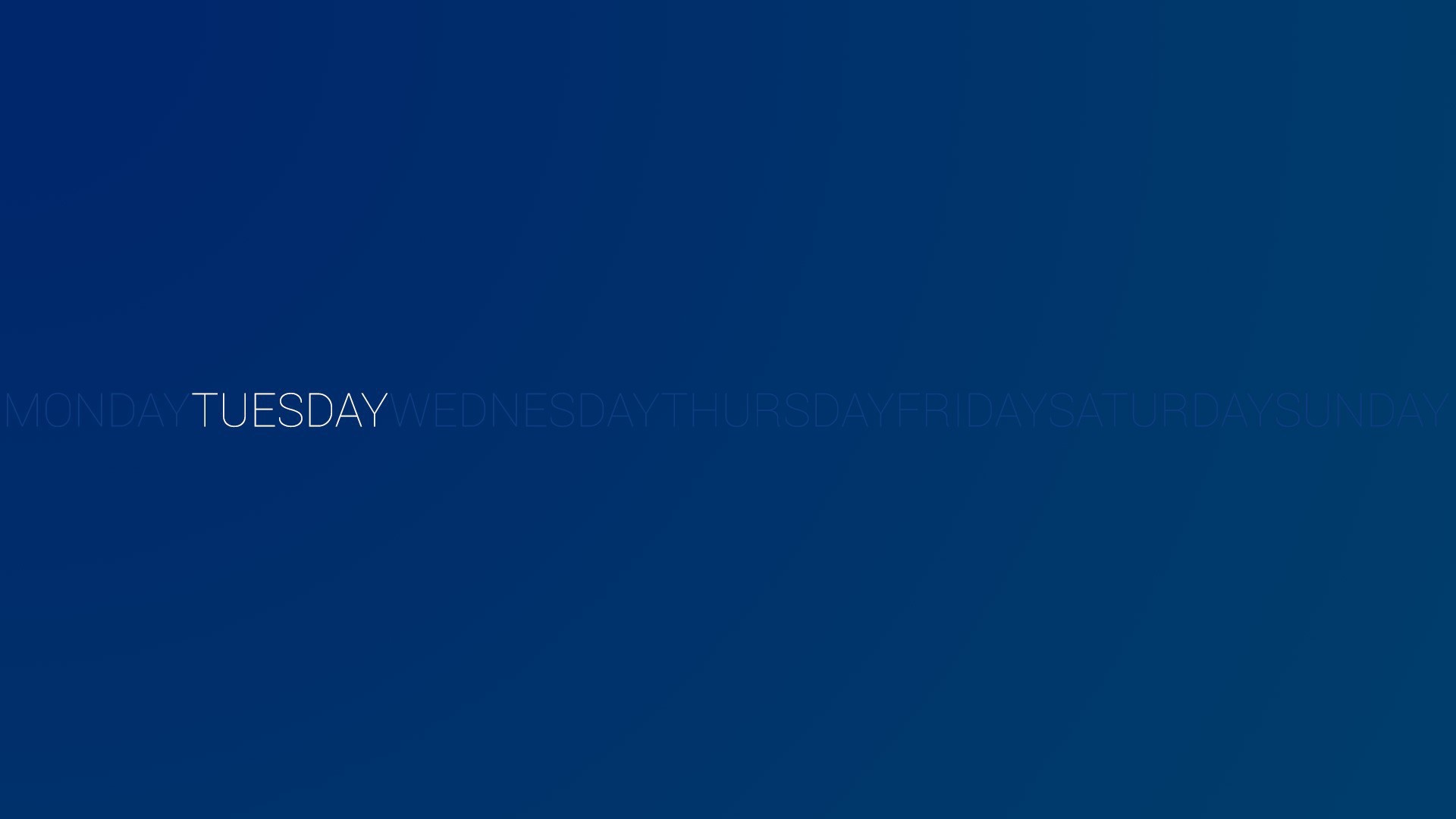 День недели вторник