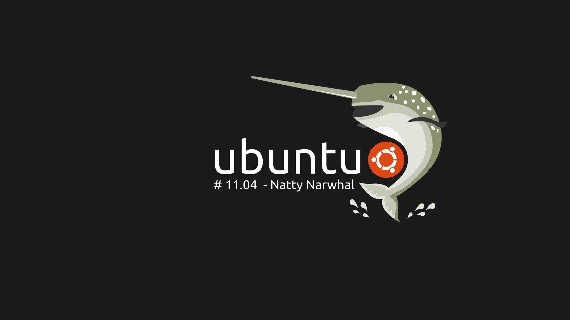 Дельфин нарвал, фон Ubuntu