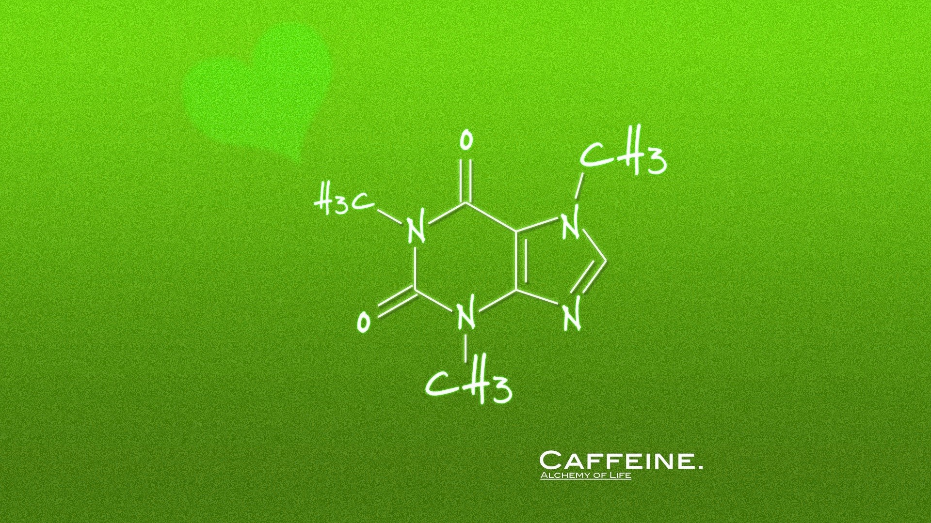 Формула кофе, зеленый фон