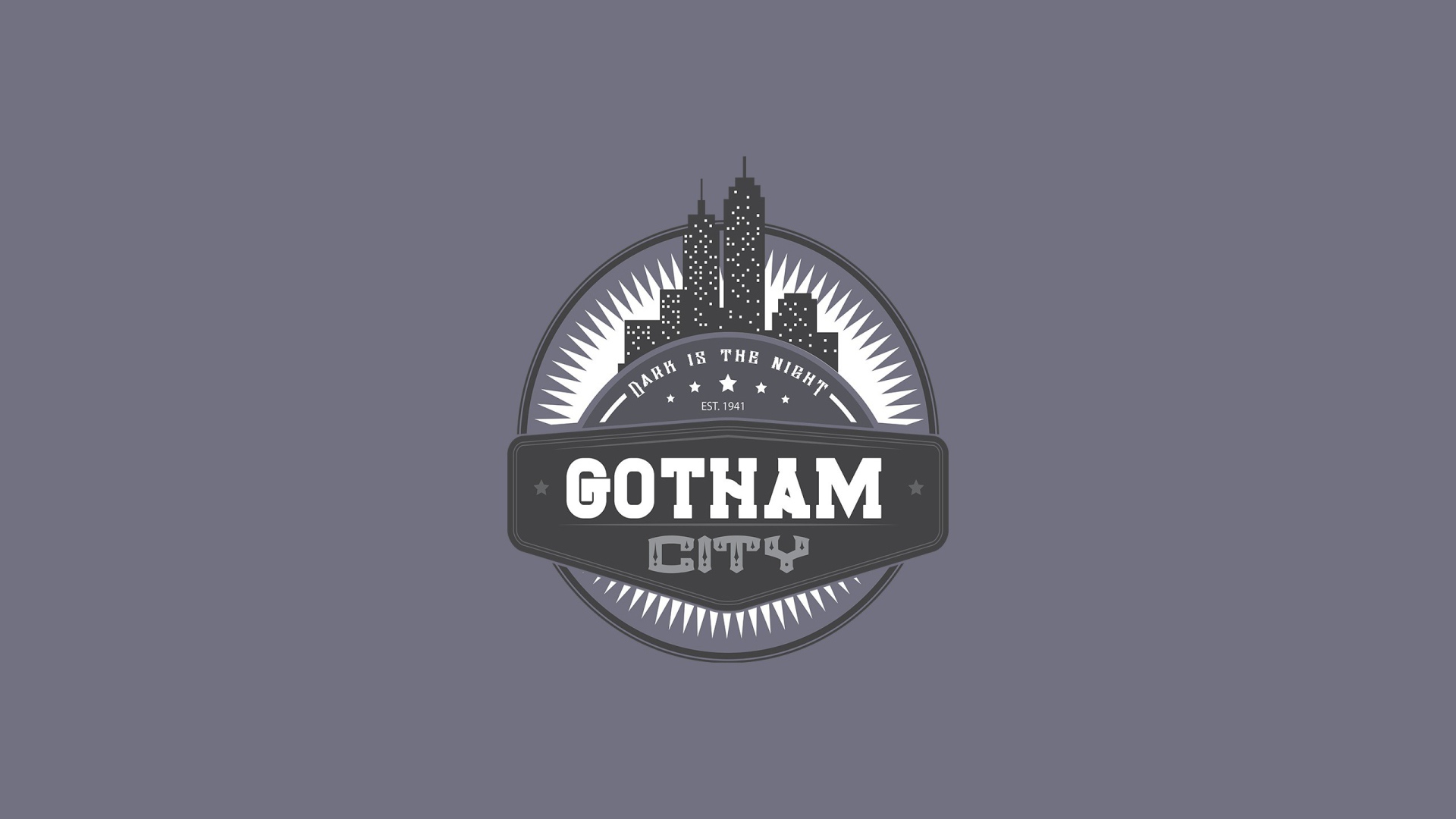 Готем сити, серый фон