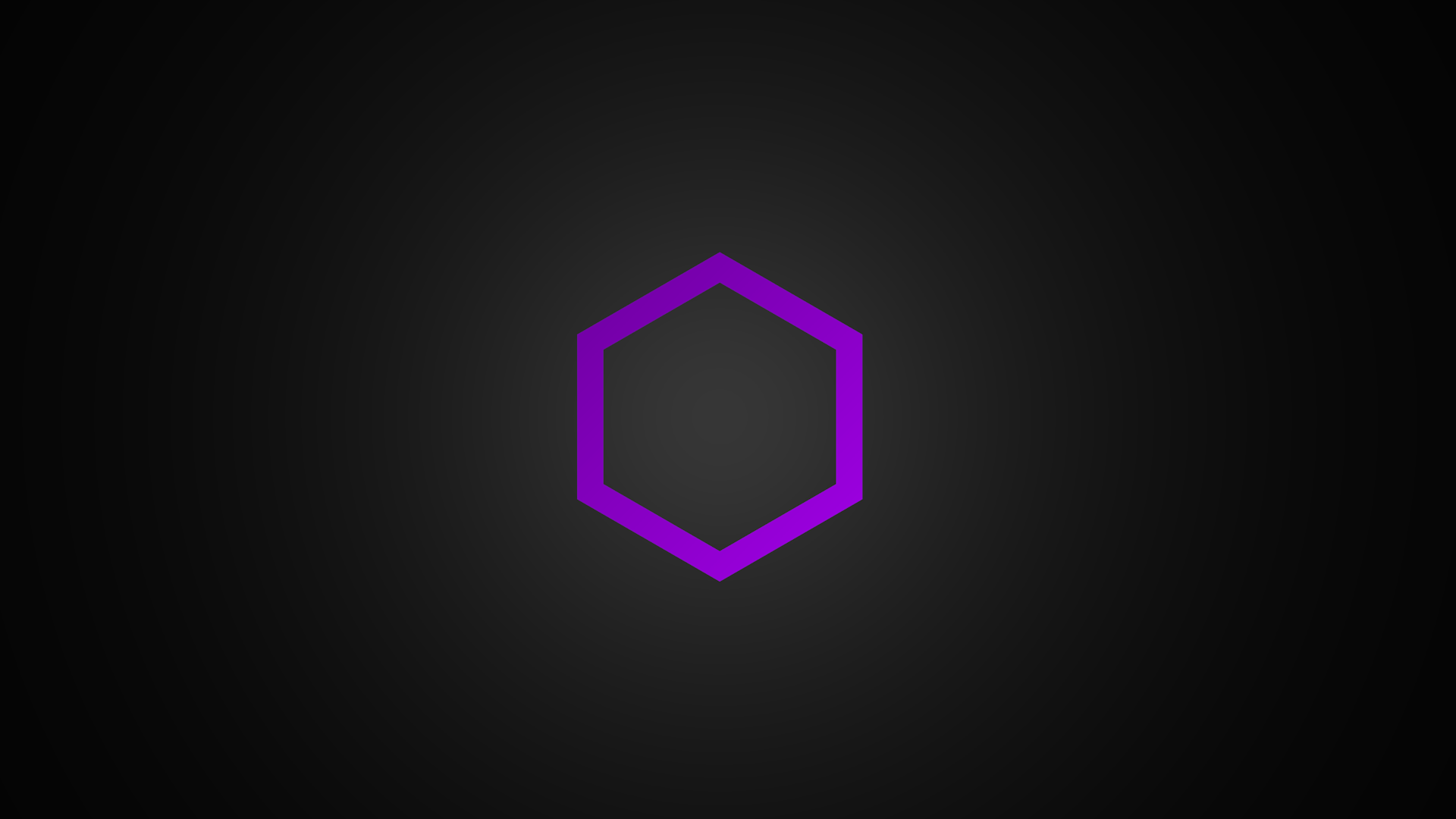 Сиреневый шестиугольник на сером фоне