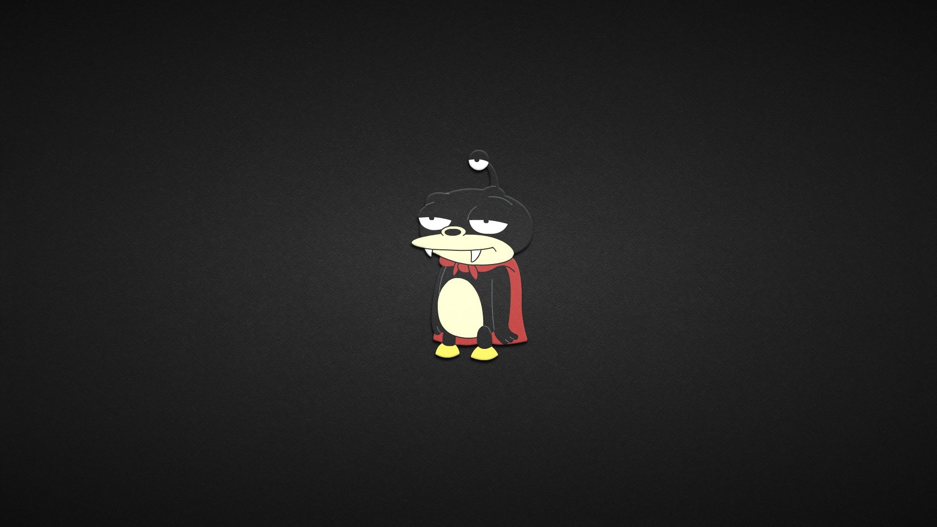 Ниблер из Футурамы, серый фон