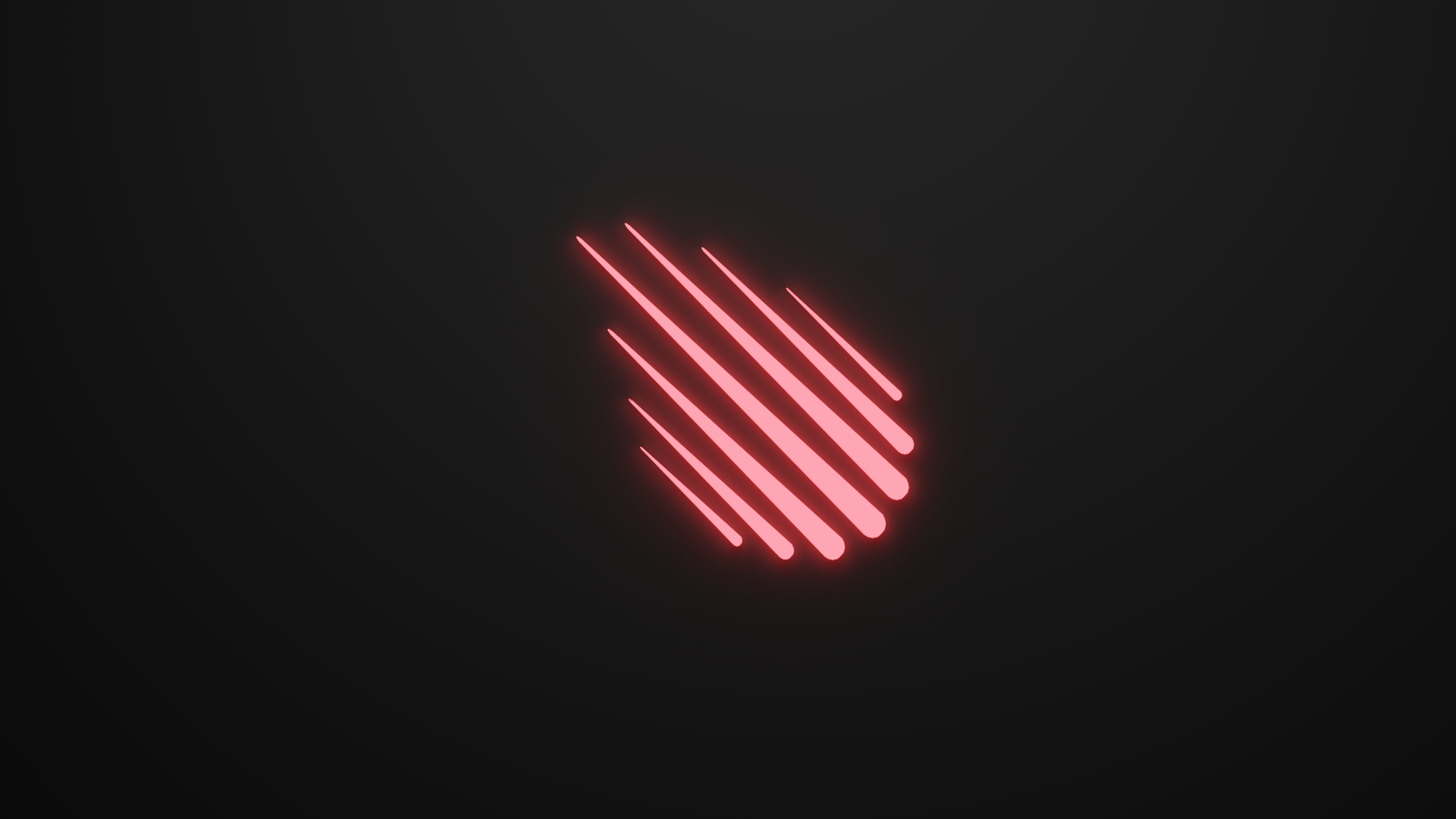 Красные метеоры на черном фоне