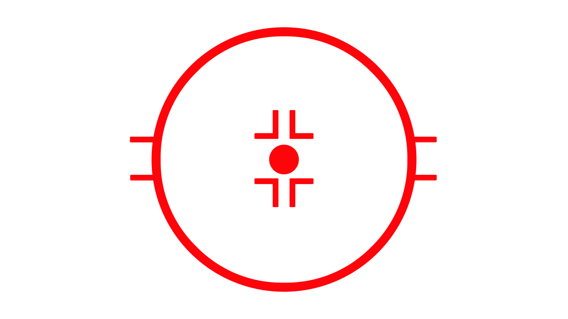 Красная мишень на белом фоне