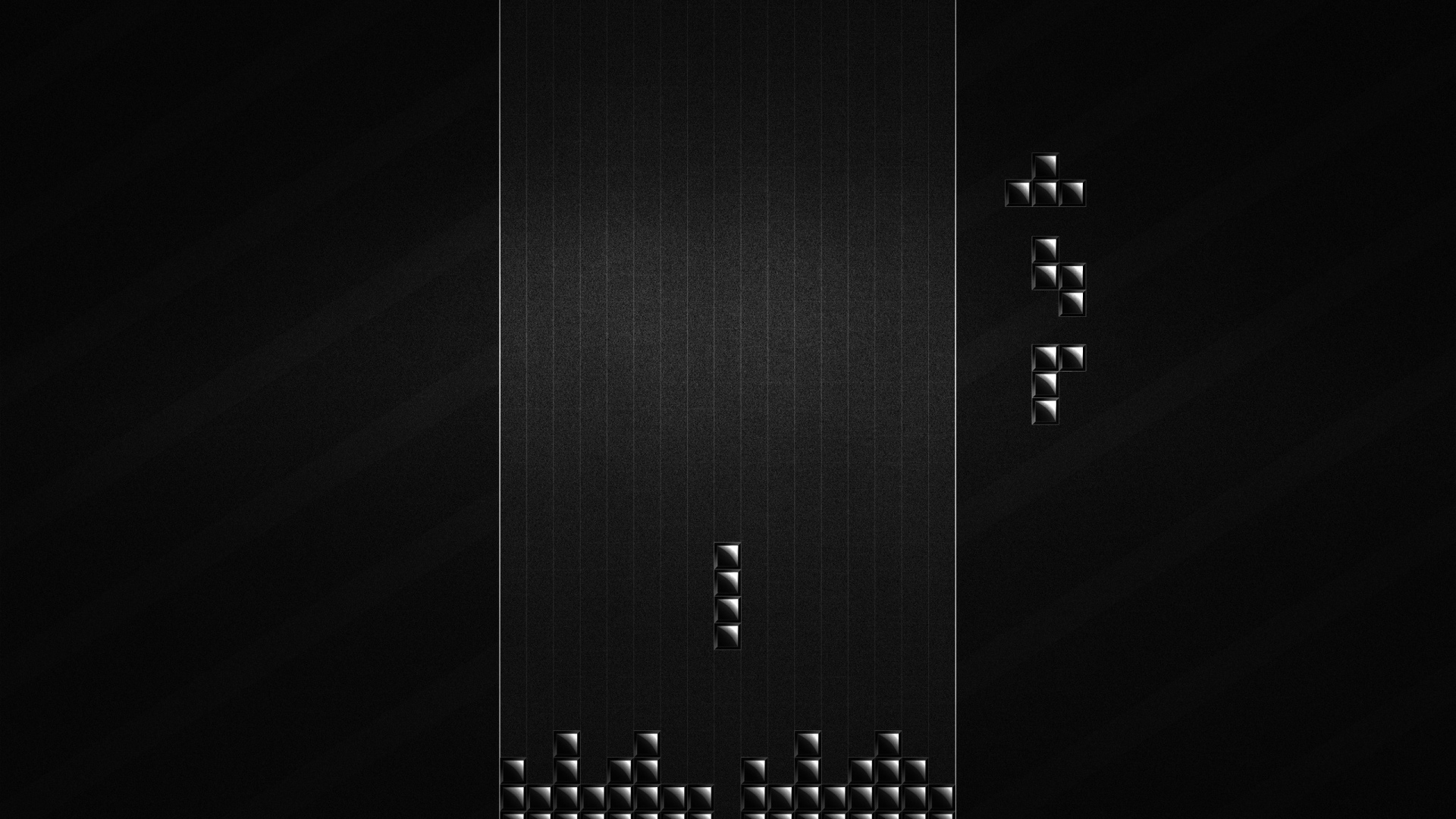 Ретро Тетрис, черный фон