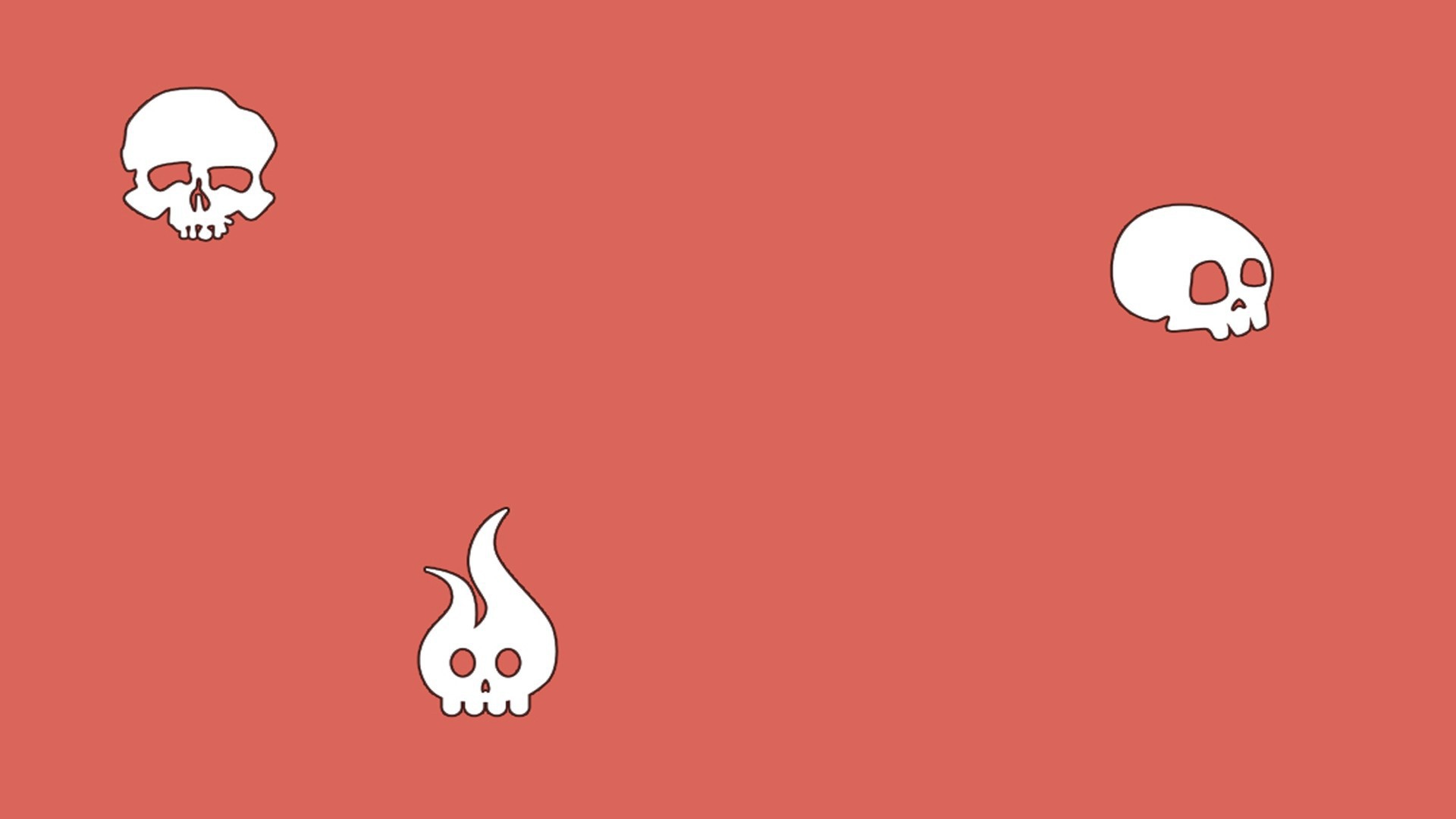 Черепа на розовом фоне