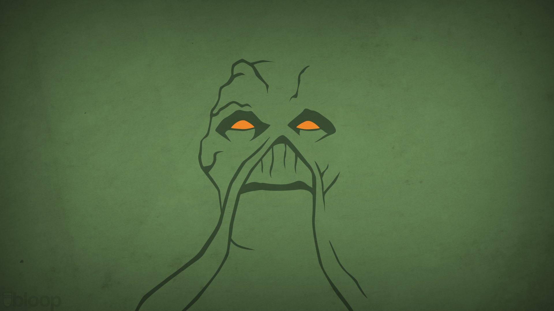 Зеленое Нечто, зеленый фон