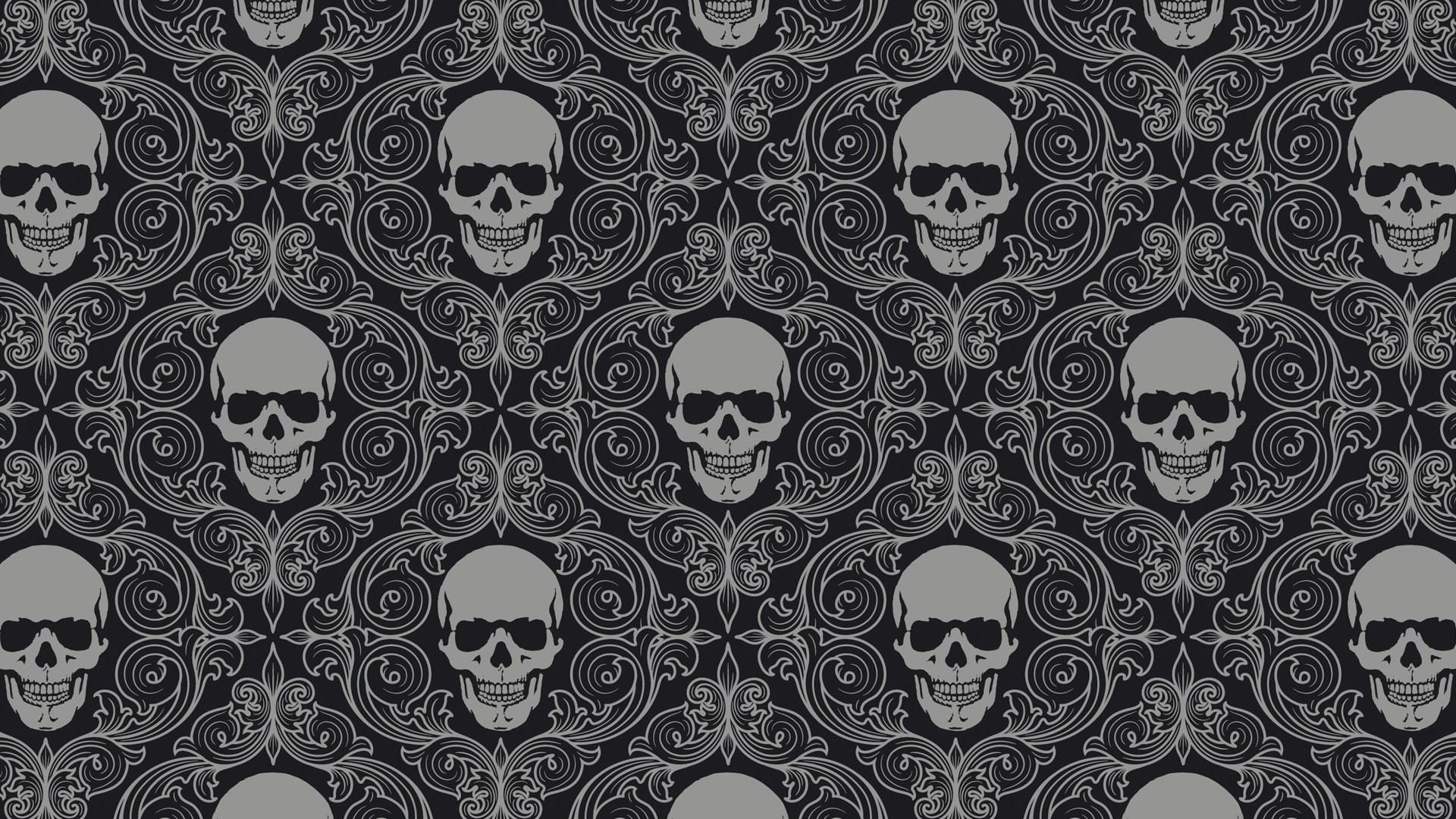 Фон из черепов в рамках