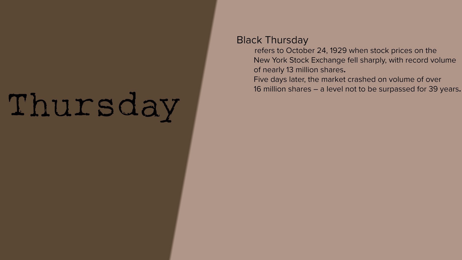 Описание четверга на английском языке