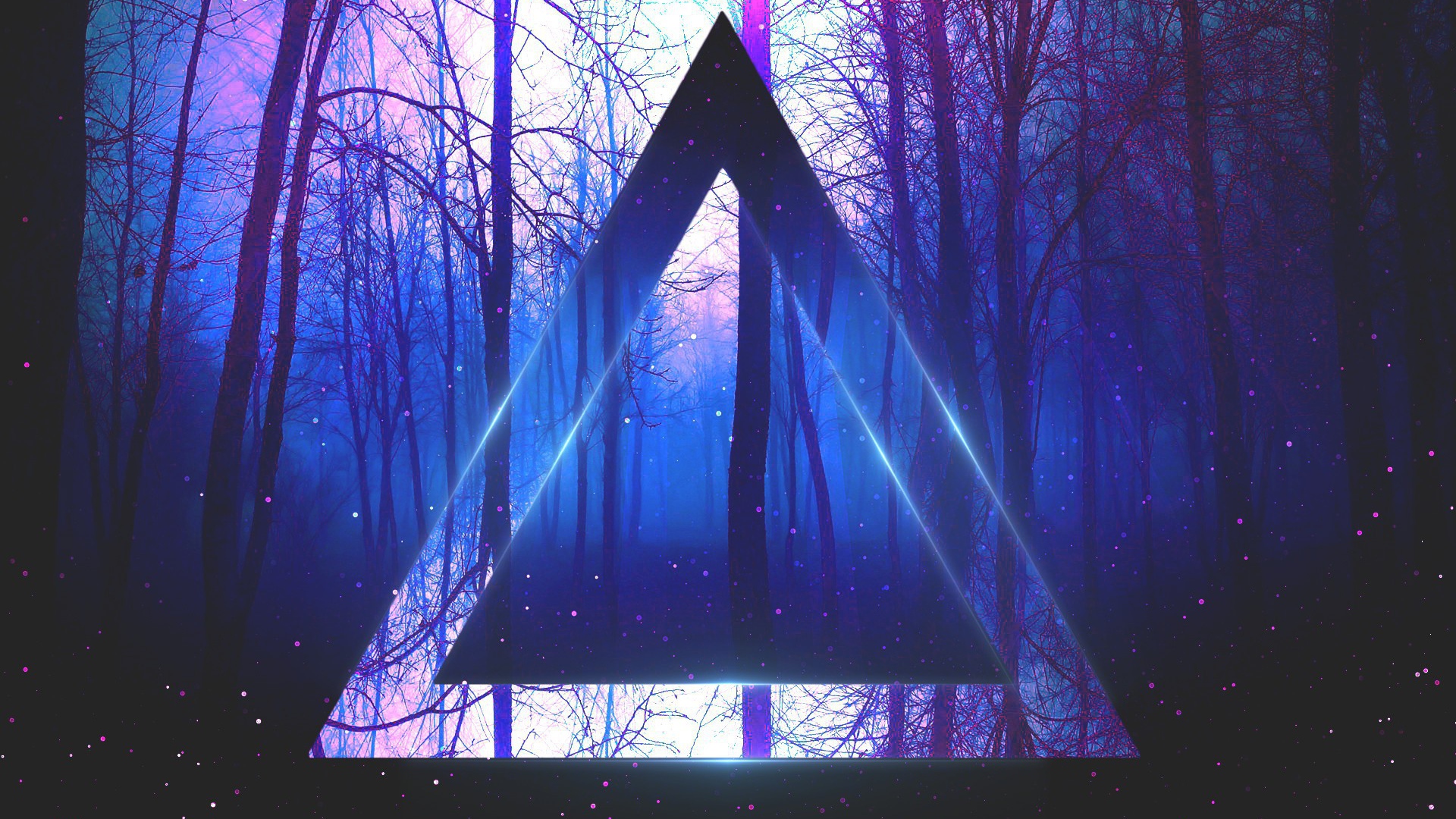 Треугольник на фоне веток