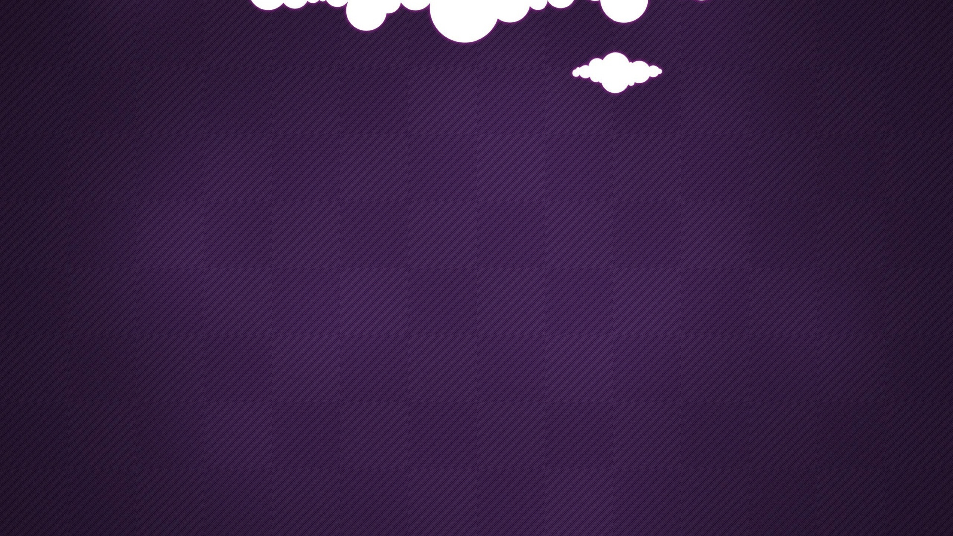 Белые облака, фиолетовый фон