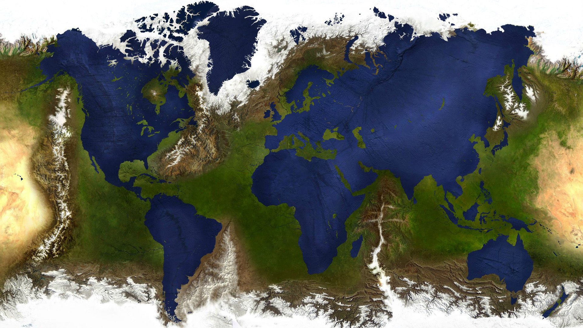 Карта мира наоборот