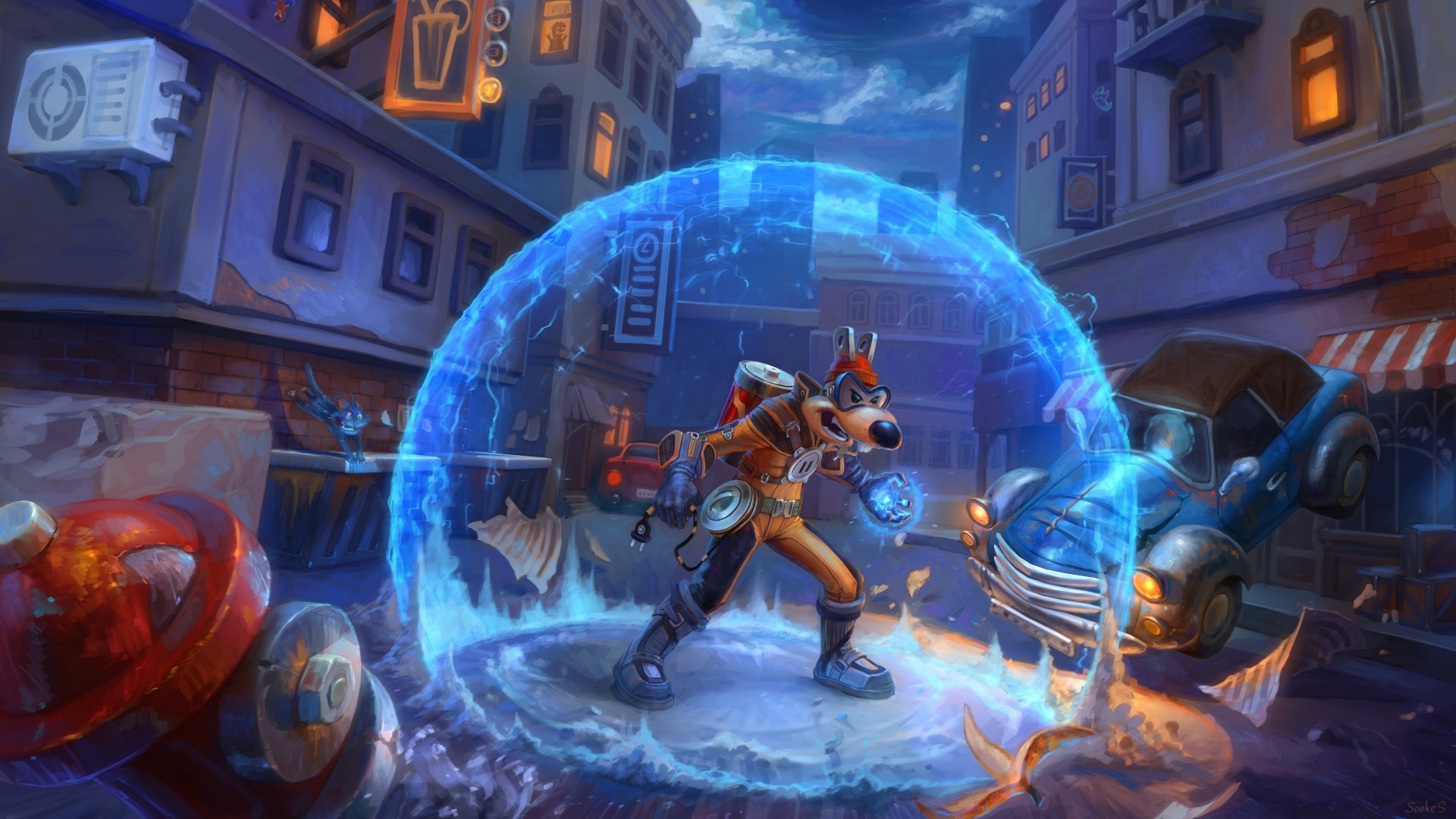 Злодей Мегавольт из мультфильма