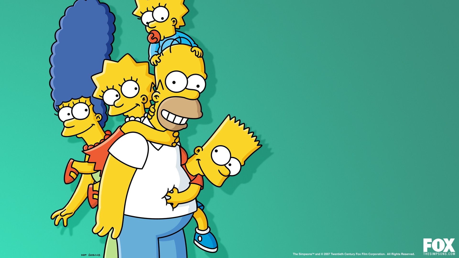 Friendly Family from the cartoon The Simpsons
