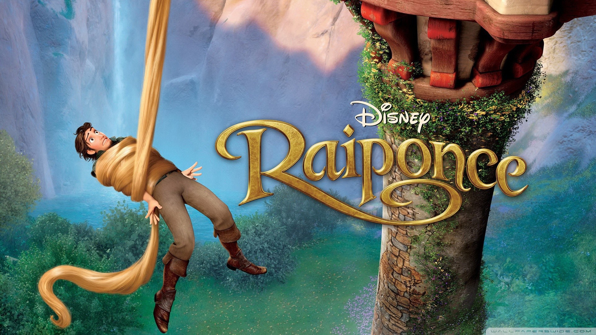 Принц на постере мультфильма Рапунцель