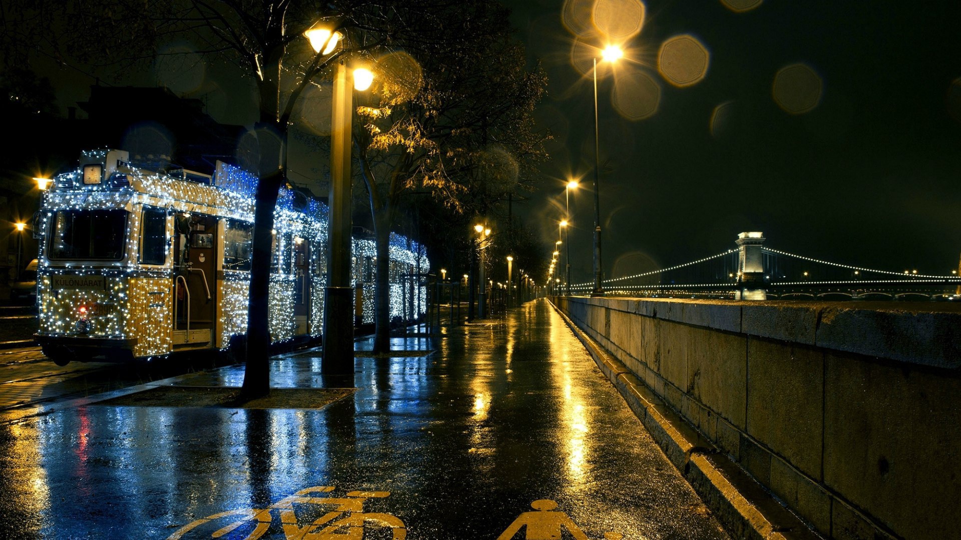 Рождественский трамвай в Будапеште, Венгрия