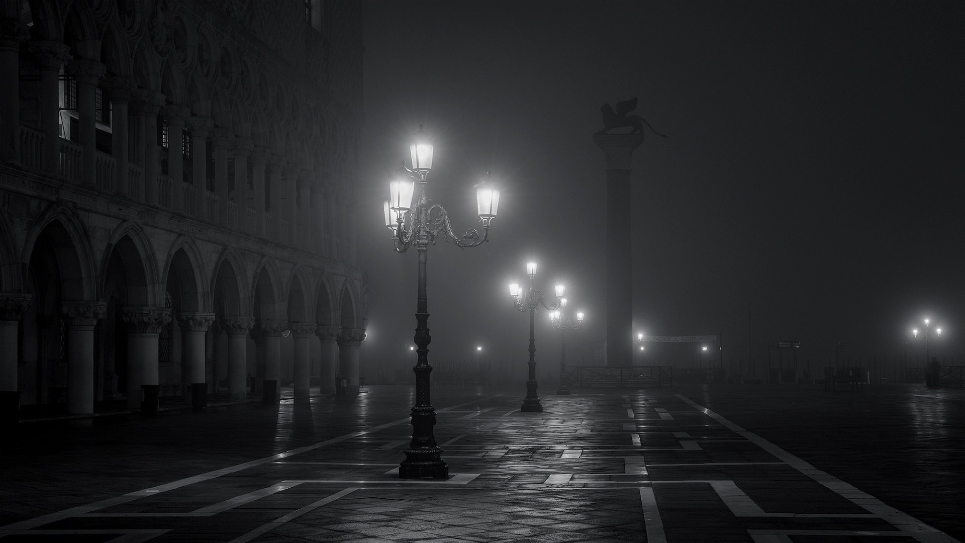 Ночная площадь Сан-Марко. Венеция.